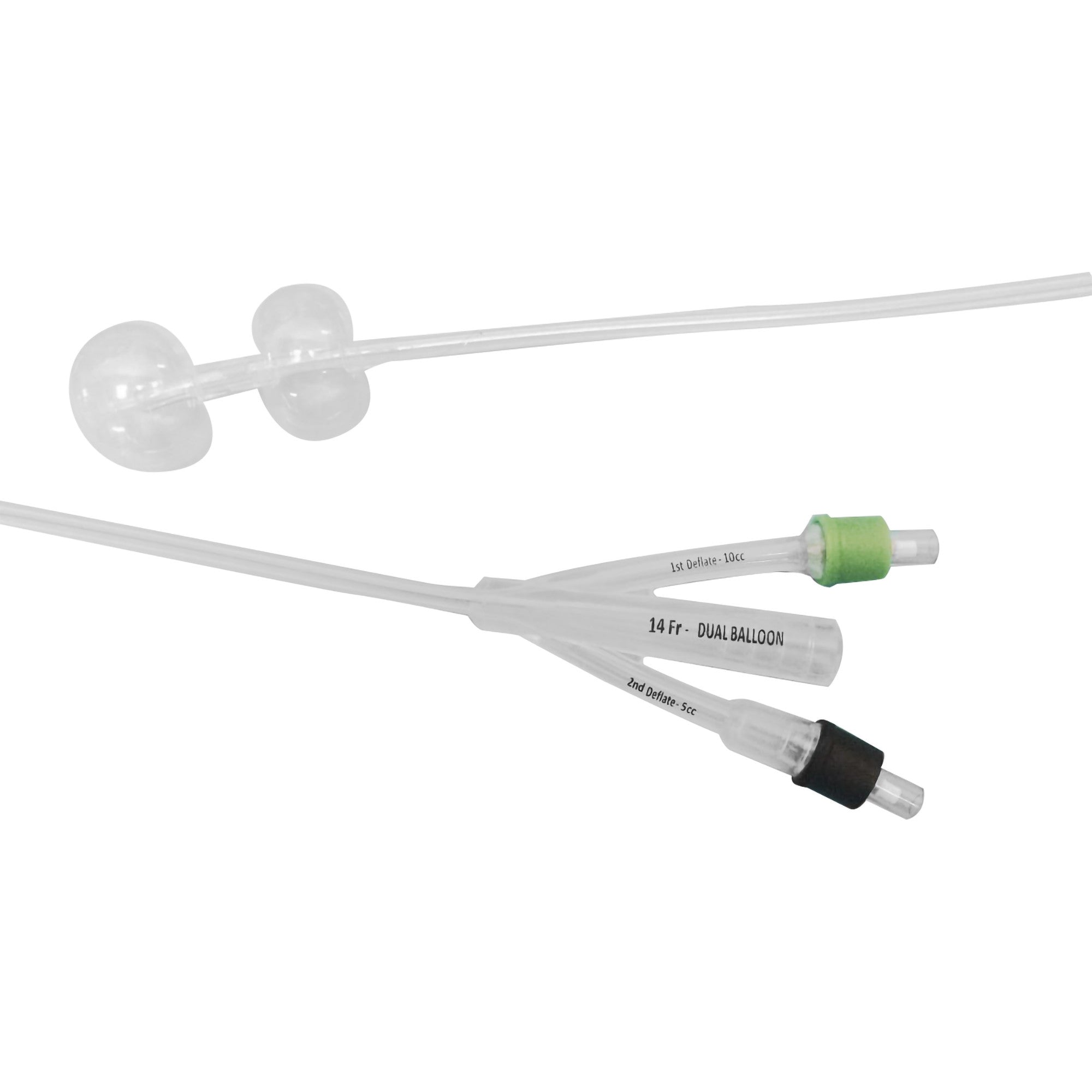 987357 - Poiesis - Foley Catheter Duette 2-Way Subsumed Tip 10 cc Proximal Balloon 5 cc Distal Balloon 18 Fr. Silicone D-10018 Pack of 1, (EA)