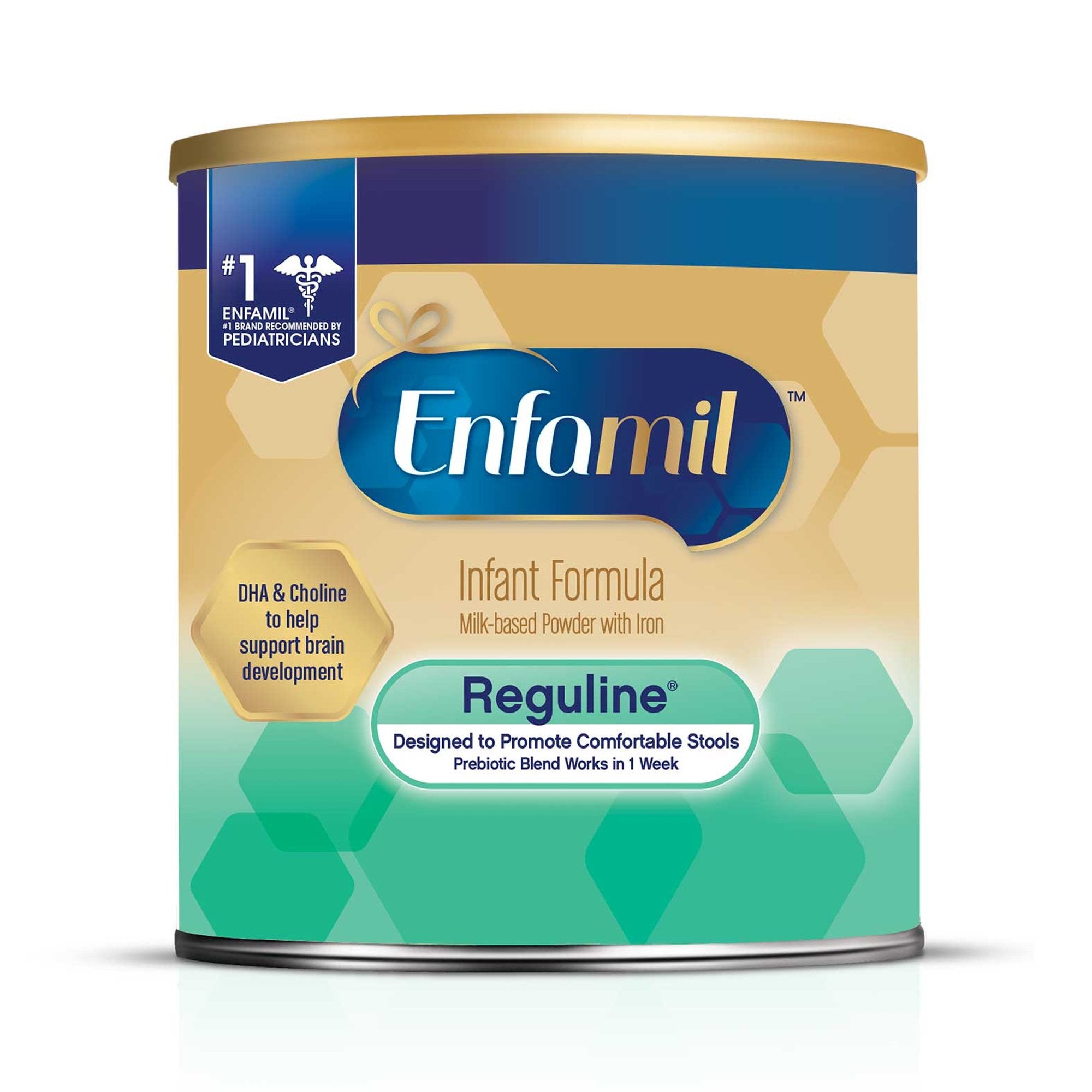 988752 - Enfamil - Infant Formula Enfamil Reguline Unflavored 12.4 oz. Canister Powder Prebiotic Loose Stool 167002 Case of 6, (CS)