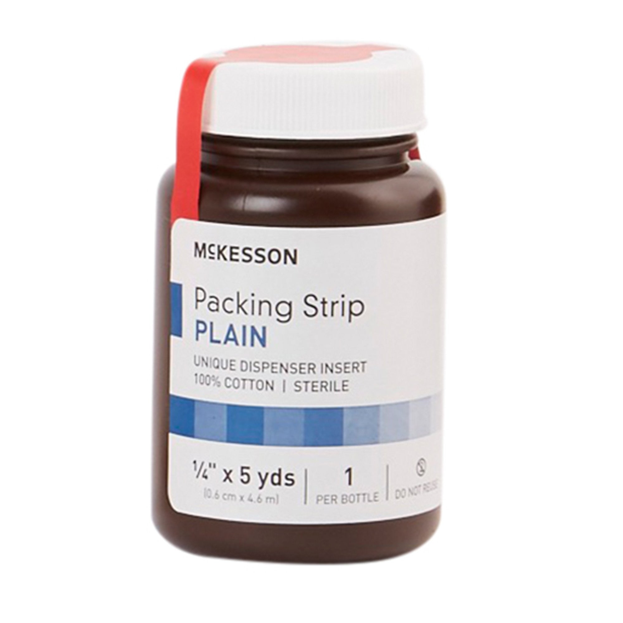 470436 - McKesson - McKesson Wound Packing Strip Non-Impregnated 1/4 Inch X 5 Yard Sterile Plain, 61-59120, Case of 12, (CS)