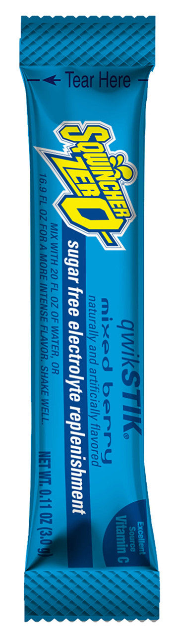 1057739 - Sqwincher - Sqwincher Quik Stik Zero Mixed Berry Flavor 0.11 oz. Electrolyte 159060101 Pack of 50, (PK)