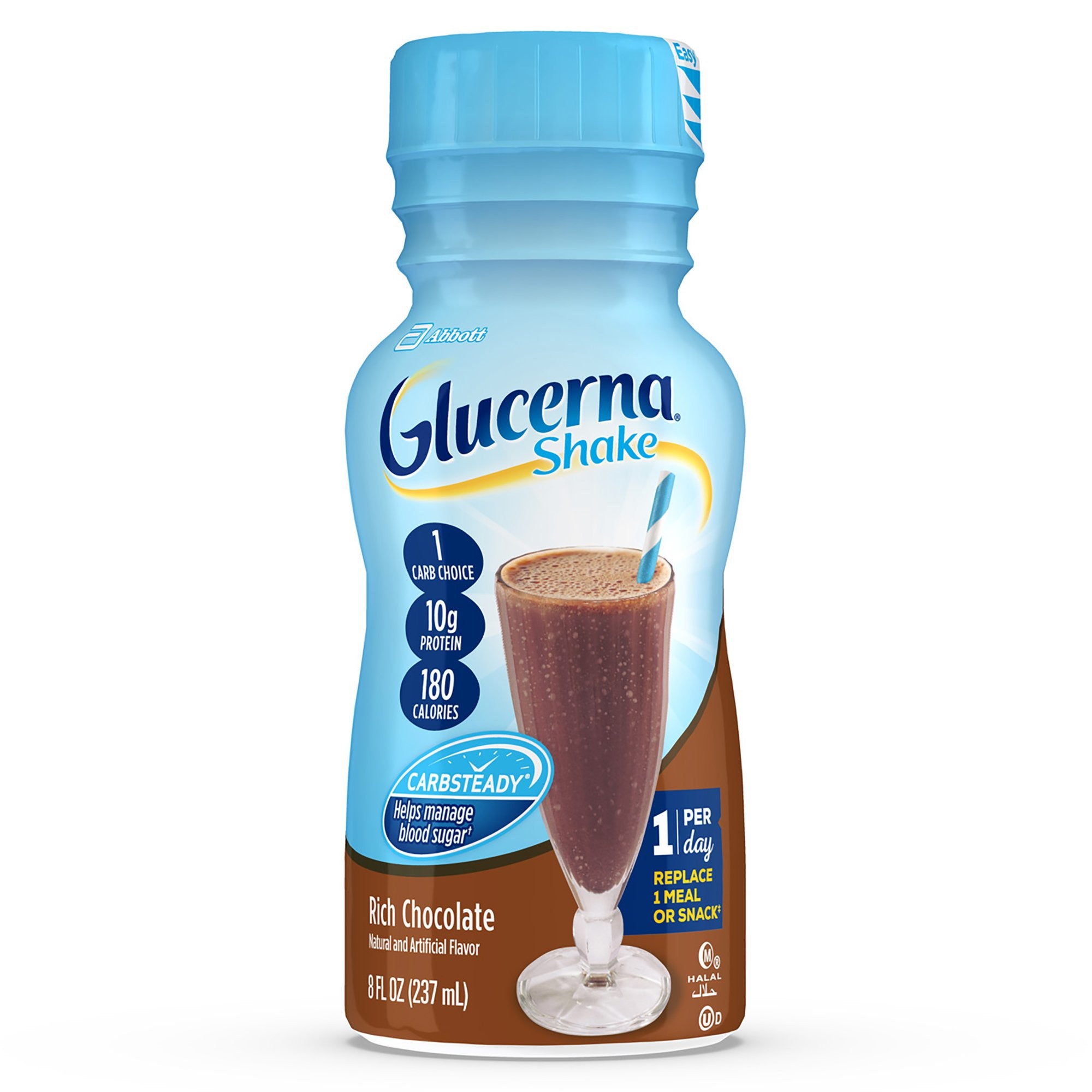 649274 - Glucerna - Glucerna Original Shake Oral Supplement Rich Chocolate Flavor Liquid 8 oz. Bottle, 57804, Pack of 6, (PK)