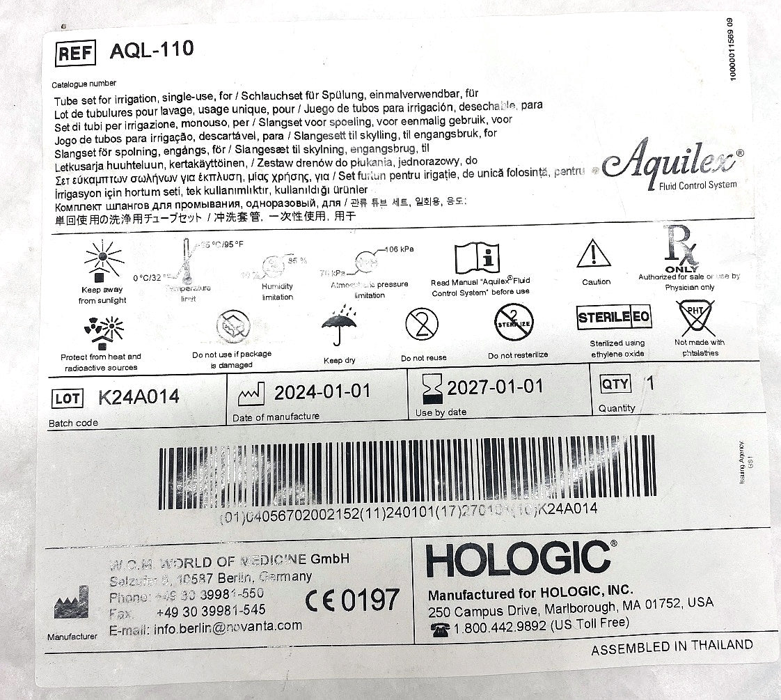 AQL-110 - W.O.M WORLD OF MEDICINE - Tube set for irrigation, single-use, (EA/1)