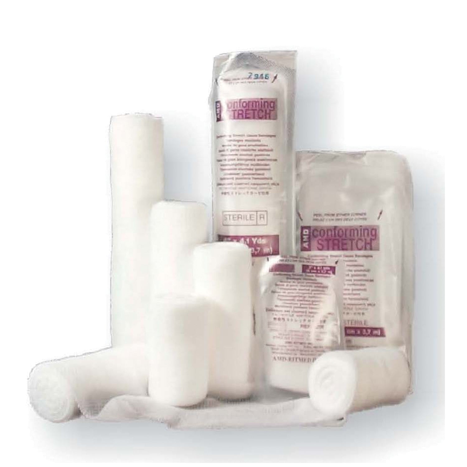 D205 - AMD-Medicom - Conforming Bandage, 2" x 4.1 yds, White, Non-Sterile, 12/bx, 8 bx/cs (020346)     , cs