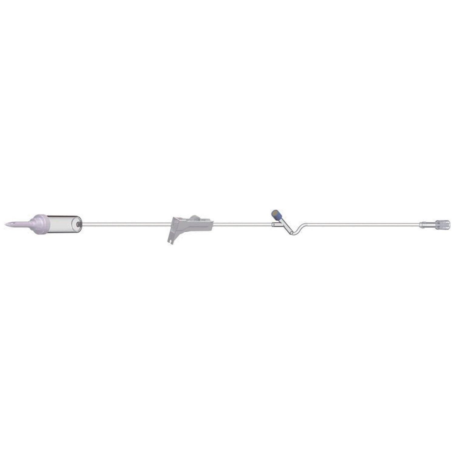 107201 - Amsino International, Inc. - IV Admin Set, 10 Drops Per mL, 72" Length, 15 mL Priming Volume, Non-Vented, Roller Clamp, 1 Y Site, Rotating Male Luer Lock, PE Poly Pouch, 50/cs (75 cs/plt)    , cs