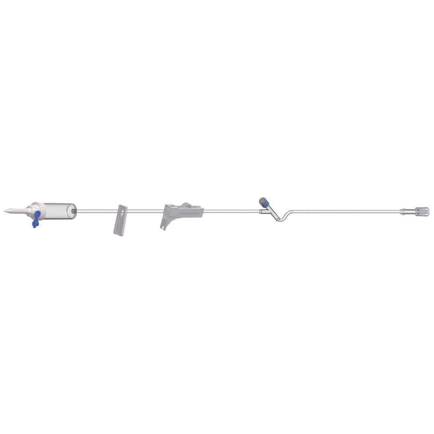 AA3101 - Amsino International, Inc. - IV Admin Set, 15 Drops Per mL, 78" Length, 16 mL Priming Volume, Vented/Non-Vented, 1 Slide Clamp, Roller Clamp, 1 Y Site, Rotating Male Luer Lock, PE Poly Pouch, 50/cs (75 cs/plt)    , cs