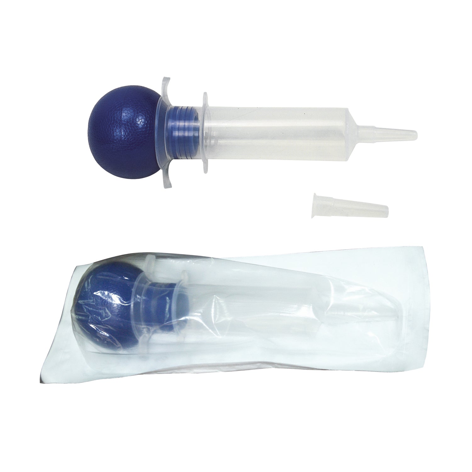 AS011 - Amsino International, Inc. - Bulb Irrigation Syringe, 60cc, Catheter Tip with Tip Protector, Sterile, Packaged in Poly Pouch, 50/cs     , cs