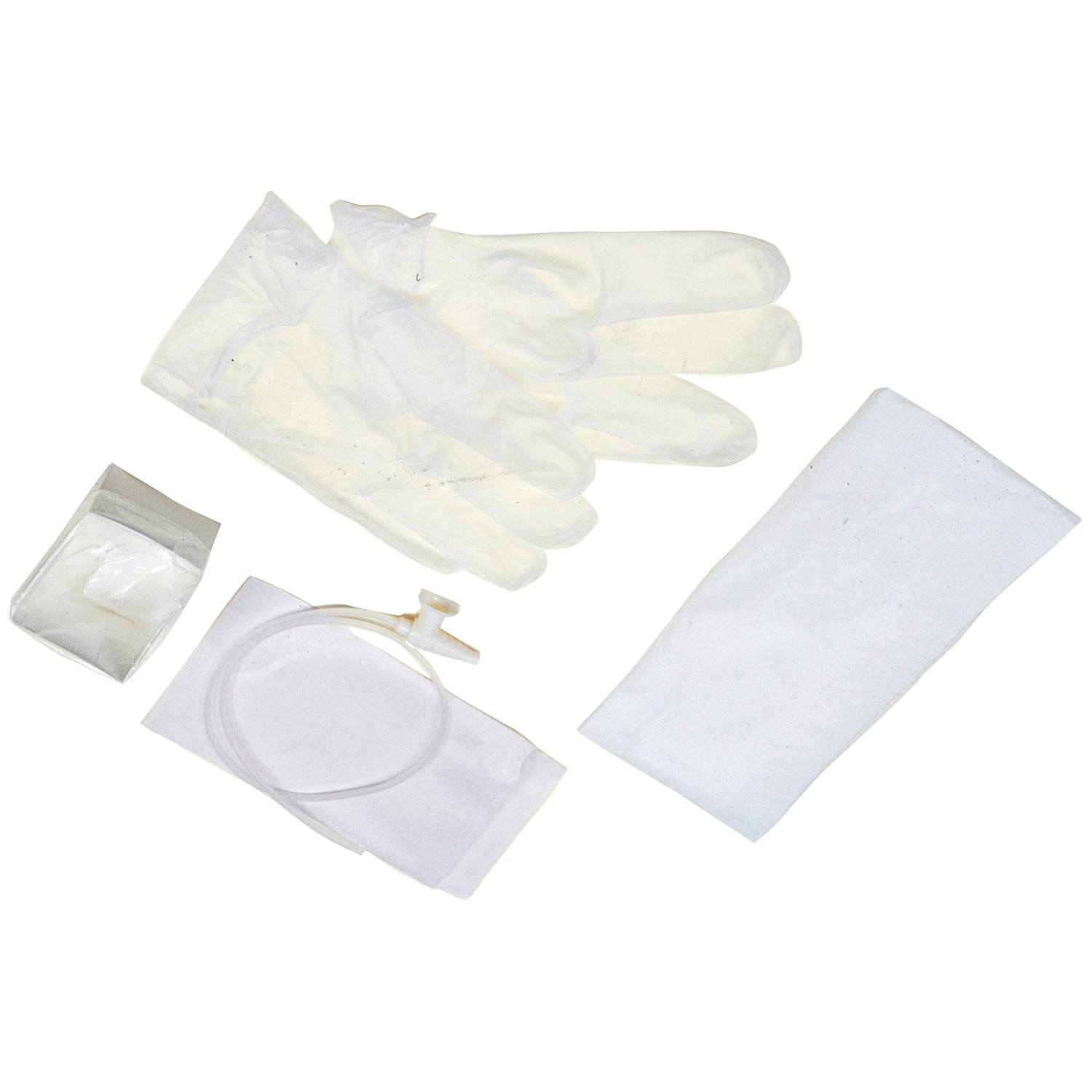 AS386 - Amsino International, Inc. - Kit de catéter, 16 FR, vaso de solución emergente y 1 par de guantes de vinilo, 50/caja