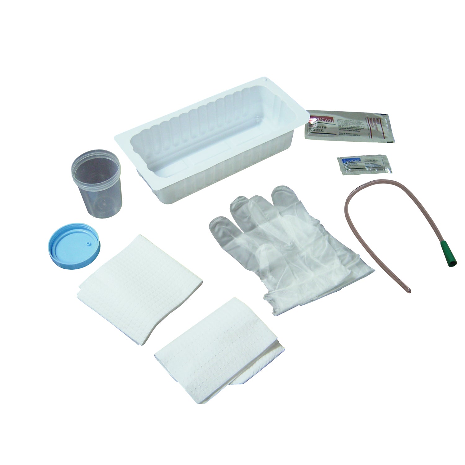 AS870 - Amsino International, Inc. - Urethral Catheter Tray, 14FR Urethral PVC Catheter, Sterile & Latex Free (LF), 20/cs (50 cs/plt)    , cs
