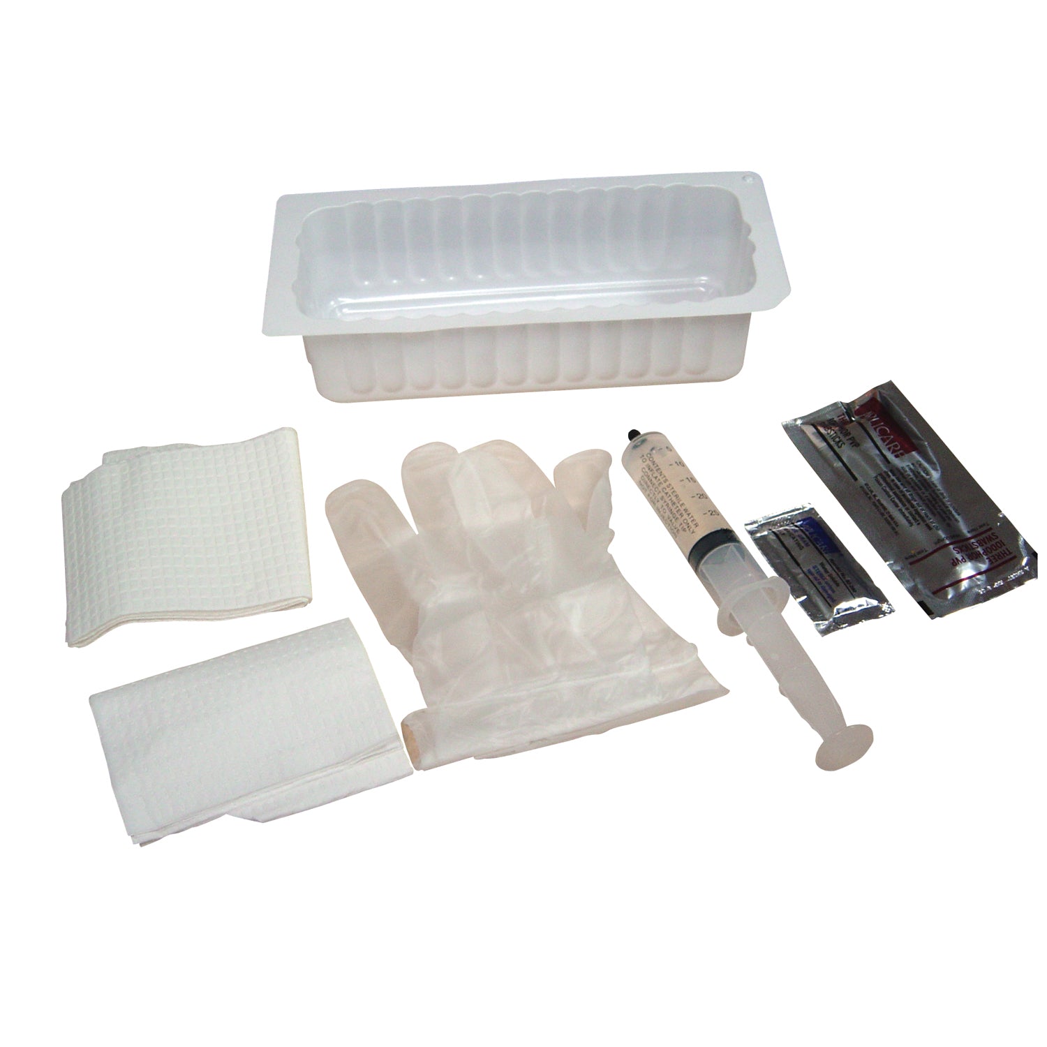 AS890 - Amsino International, Inc. - Foley Insertion Tray, Prefilled 30cc Syringe of Sterile Water, 20/cs (50 cs/plt)    , cs