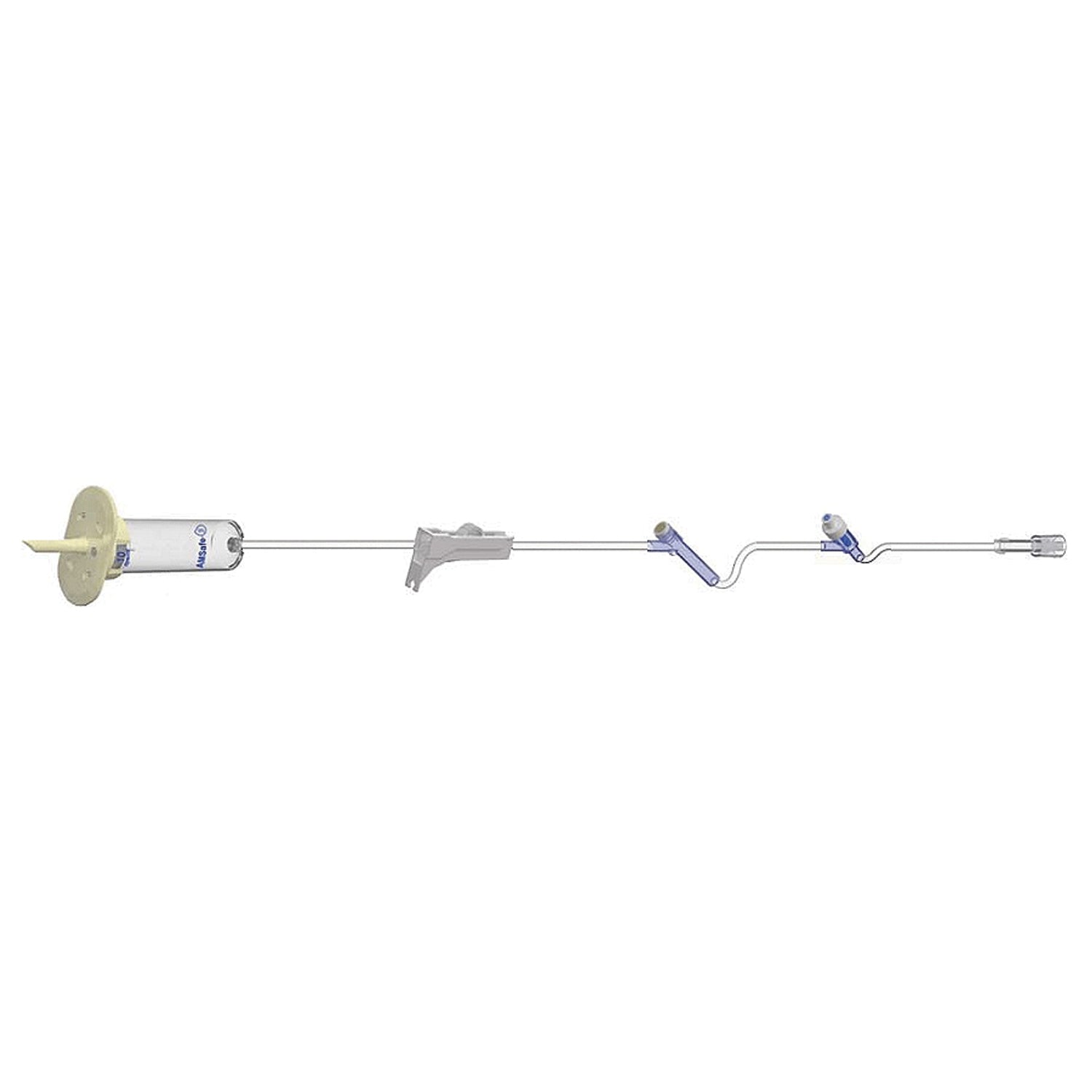 D38301 - Amsino International, Inc. - AMSafe-3® IV Set, Adjust to 10, 15, 60 Drops Per mL, 83" Length, 24 mL Priming Volume, AMSafe-3 IV Set, Roller Clamp, 1 Pre-Pierced Y Site, 1 AMSafe Needle-Free Y Site, Rotating Male Luer Lock, PE Poly Pouch, 50/cs