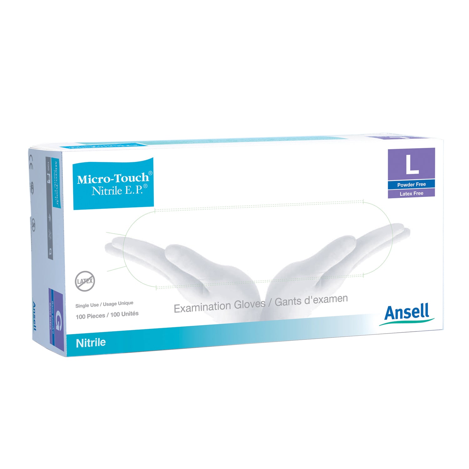 6034052 - Ansell - Exam Gloves, Medium, 100/bx, 10 bx/cs (US Only)    , cs