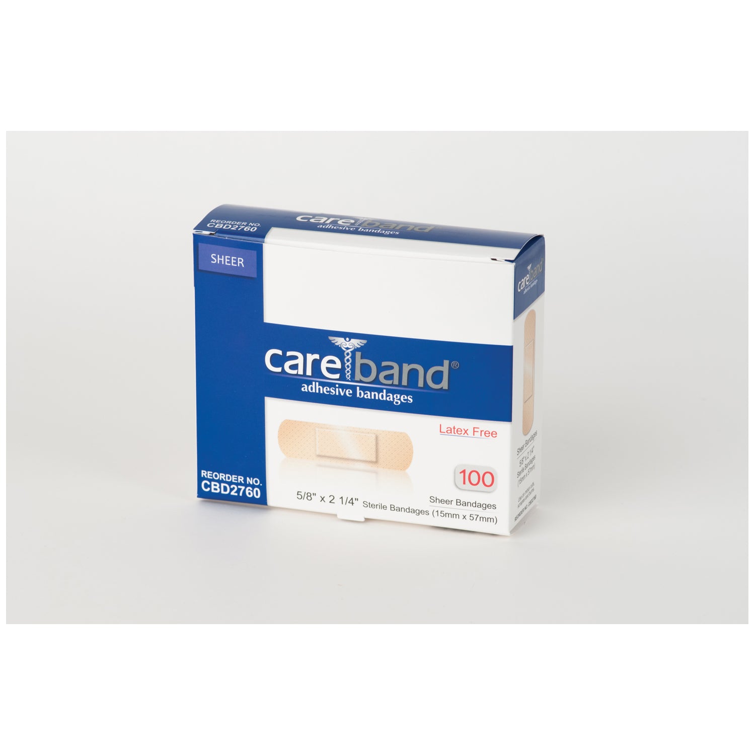 CBD2760 - ASO, LLC - Sheer Junior Strips, 5/8" x 2¼", Latex Free (LF), 100/bx, 24 bx/cs    , cs
