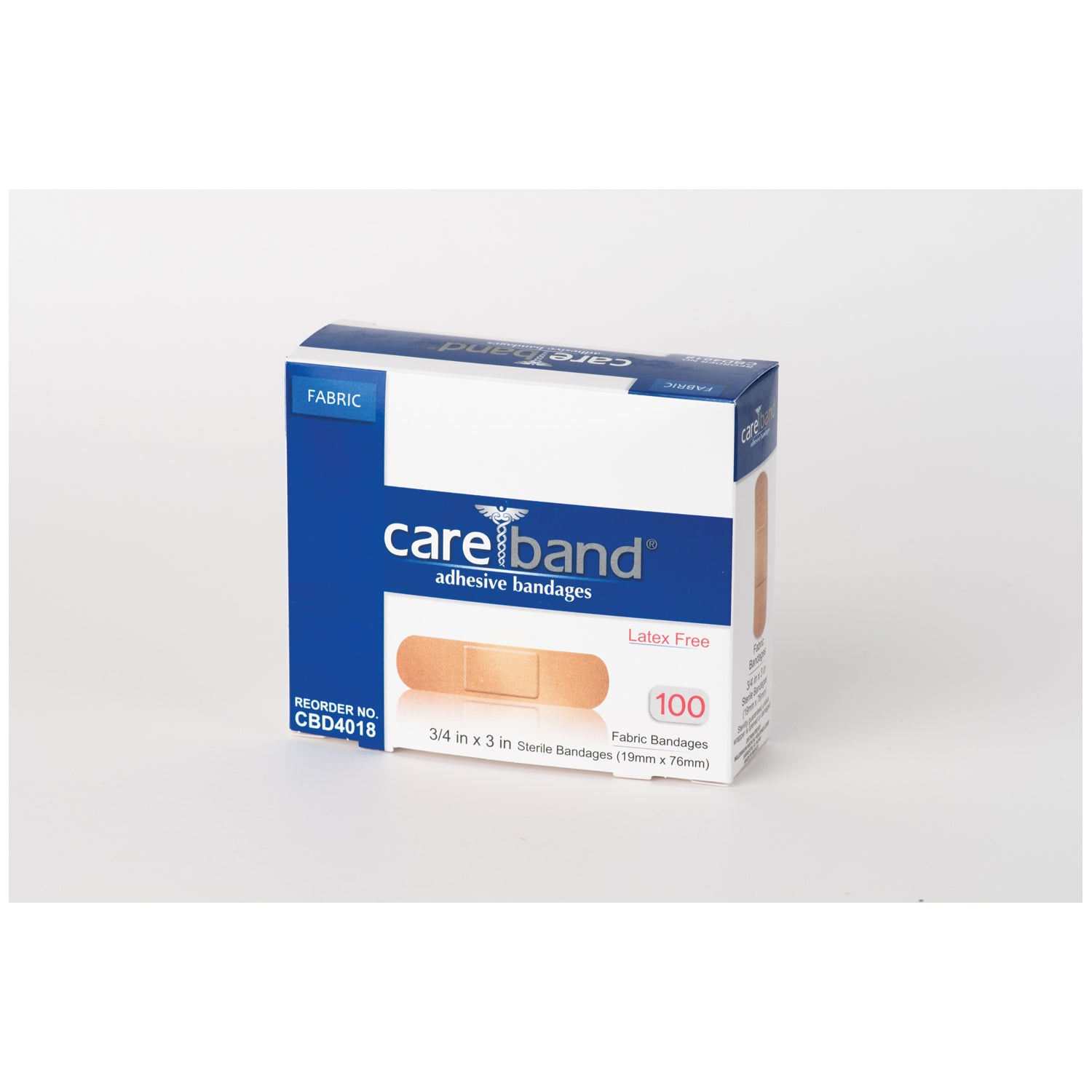 CBD4018 - ASO, LLC - Fabric Strip Bandage, ¾" x 3", Latex Free (LF), 100/bx, 12 bx/cs    , cs