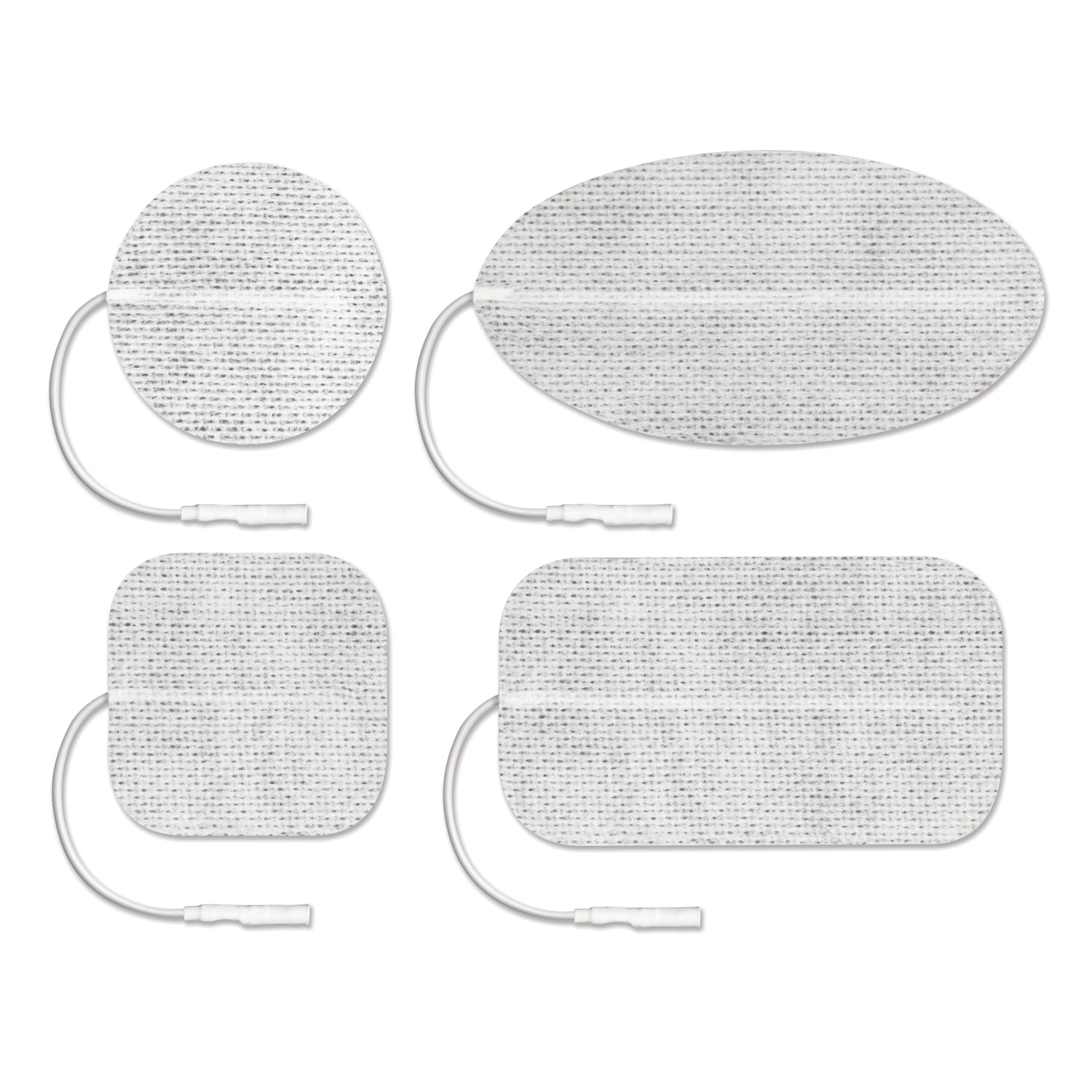 CF4090 - Axelgaard - ValuTrode Cloth Electrode, White Fabric Top, 1½" x 3½" Rectangle, 4/pk, 10 pk/bg, 1 bg/cs (090155)    , cs