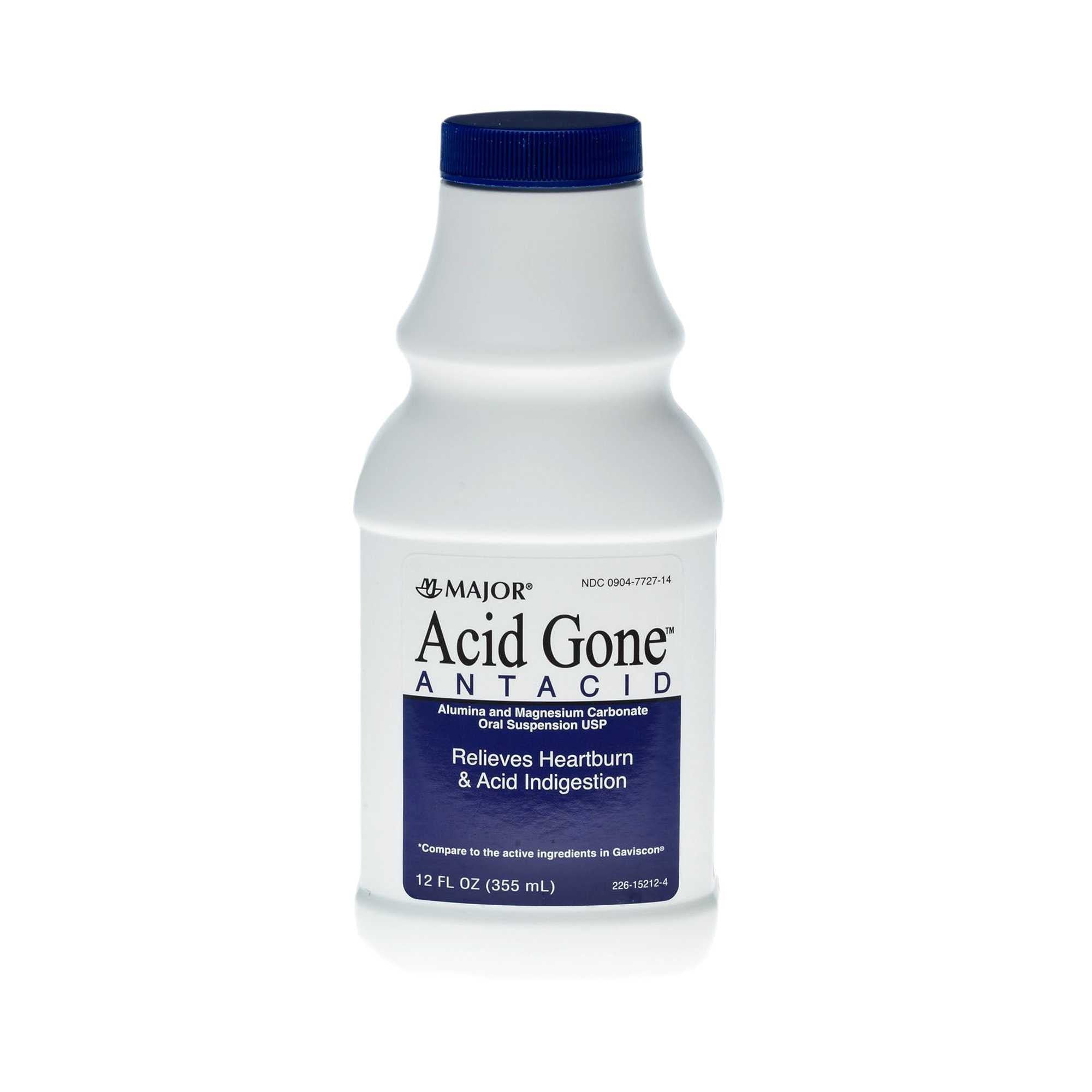 726676 -  - Major Acid Gone Antacid Liquid, Oral Suspension, Spearmint Flavor, 12 oz., Bottle of 1, (EA)