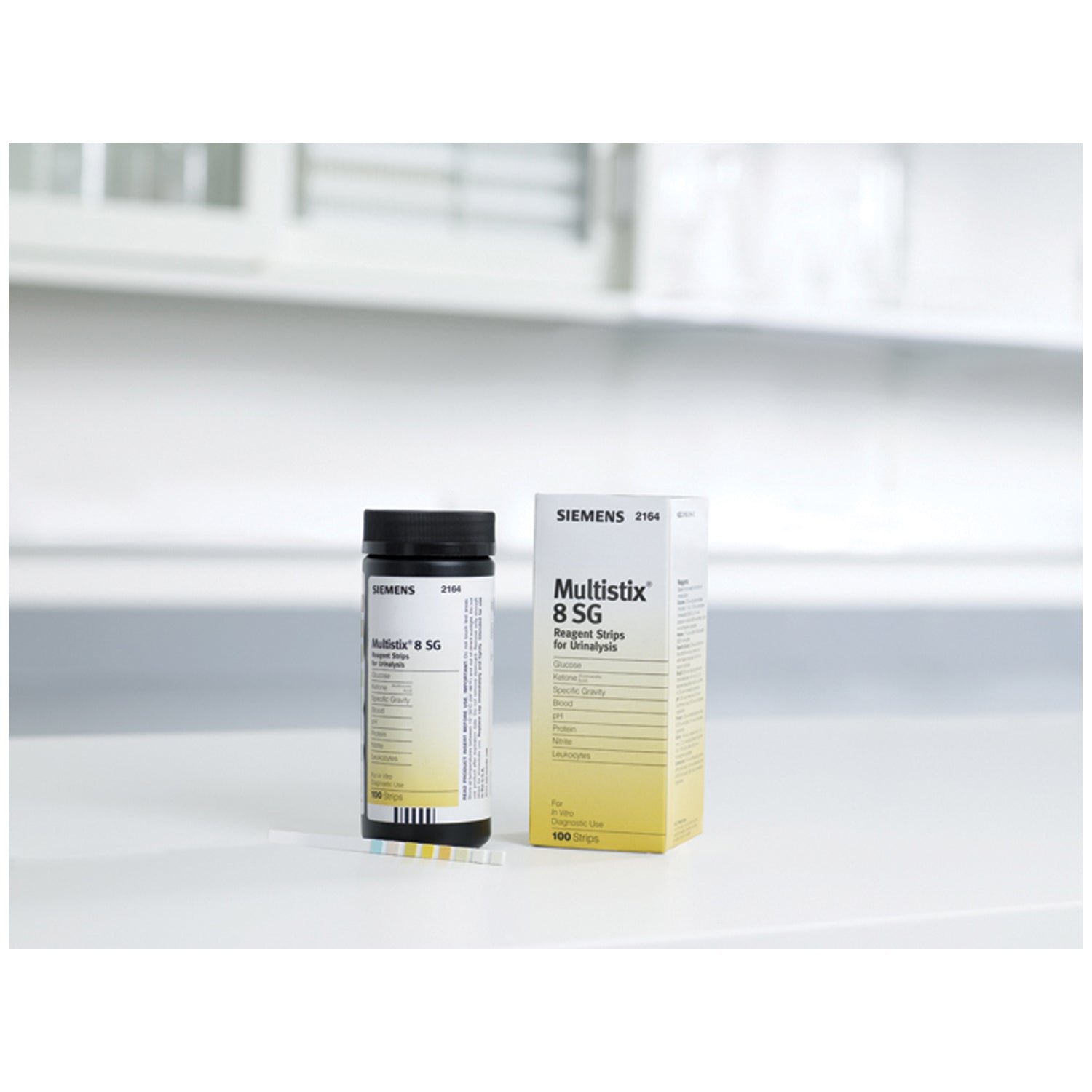 2164 - Siemens Diagnostics - Multistix® 8 SG Reagent Strips, CLIA Waived, 100/btl, 24 btl/cs (10337913) (Item is Non-Returnable) (US Only)    , cs