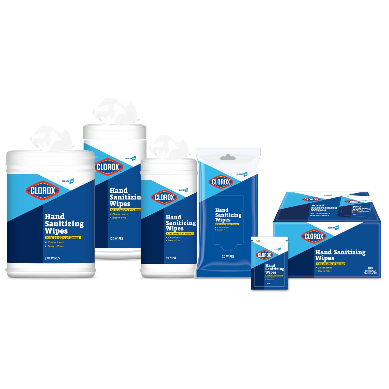 BBP15839 - Brand Buzz - Toallitas desinfectantes para manos Clorox Pro, bolsa de 20 unidades, 28 unidades/caja