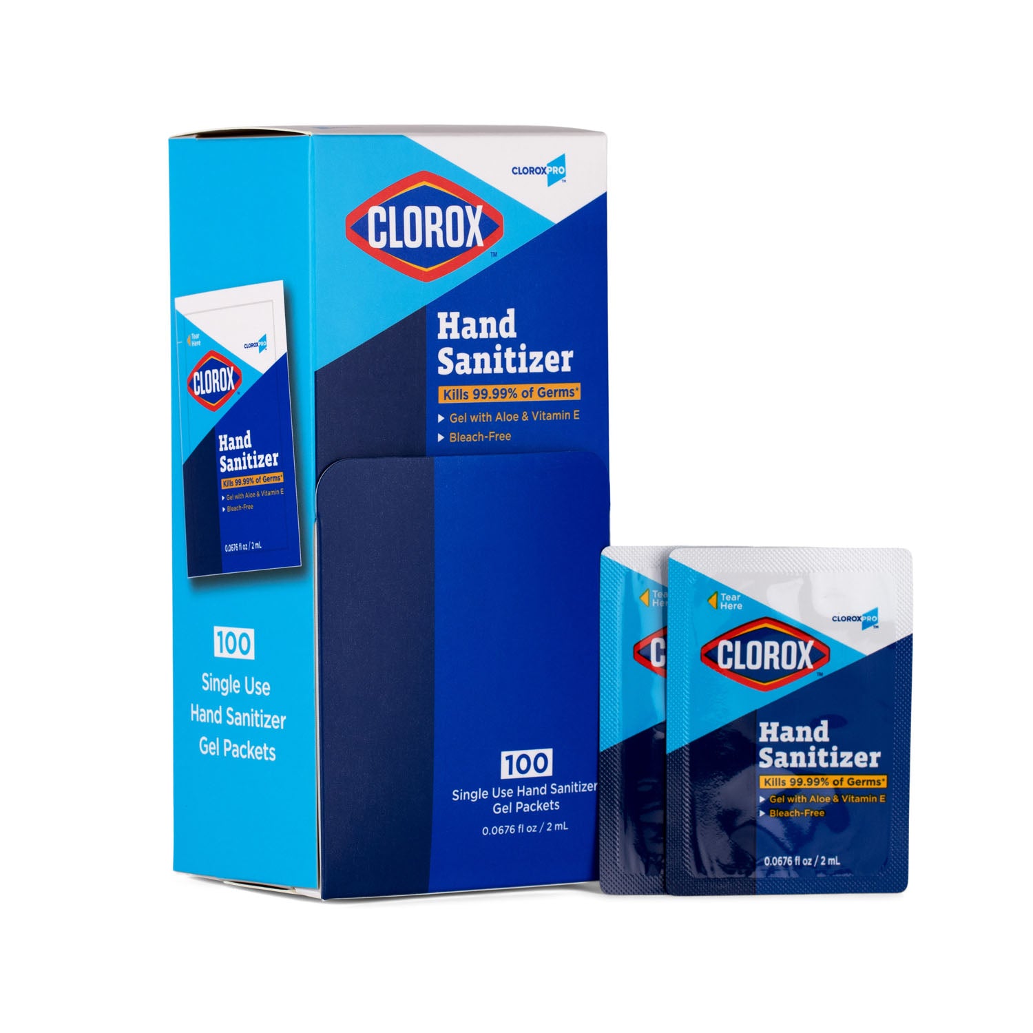 BBP16783 - Brand Buzz - Paquete de desinfectante para manos, gel, uso único, 2 ml, 100/caja, 12 cajas/caja (se aplican tarifas HAZMAT, no se puede enviar por aire ni a AK, GU, HI, MP, PR, VI) REQUIERE ENVÍO DE HAZMAT, caja