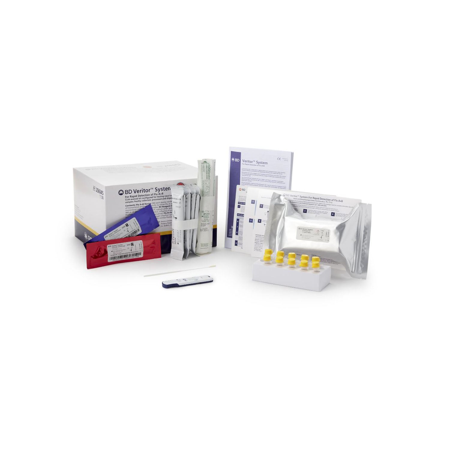 256045 - BD - Influenza A+B POC Kit, CLIA Waived, 30 tests/kit, 1 kit/ea (12/cs, 12 cs/plt) (Continental US Only) (Drop Ship Requires Pre-Approval)    , ea