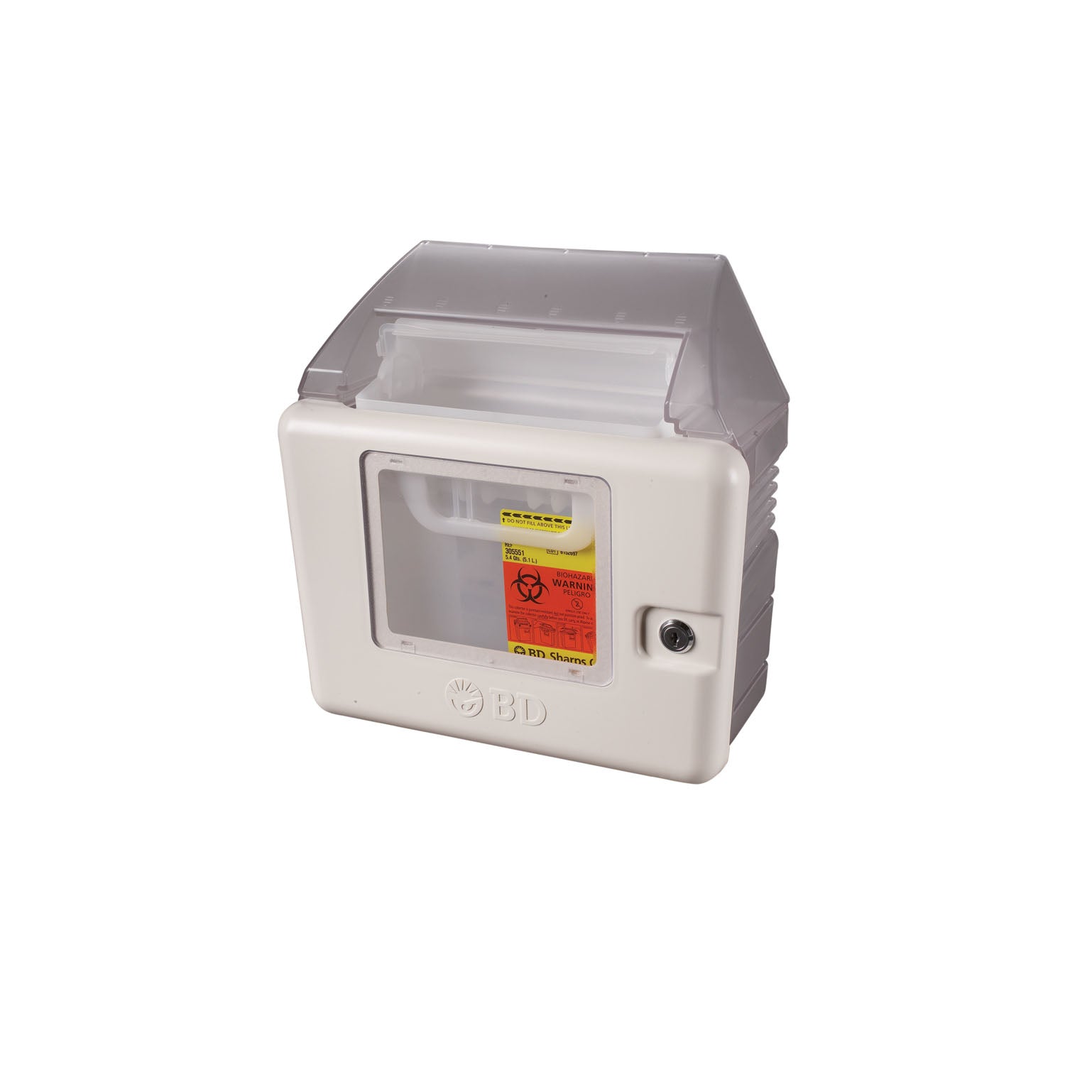 305017 - BD - Sharps Collector Locking Wall Cabinet for 5.4qt Next Generation Collectors, Beige Enclosure with Natural Shield, 13½" x 13¾" x 5¼" (Continental US Only) (Drop Ship Requires Pre-Approval)    , ea