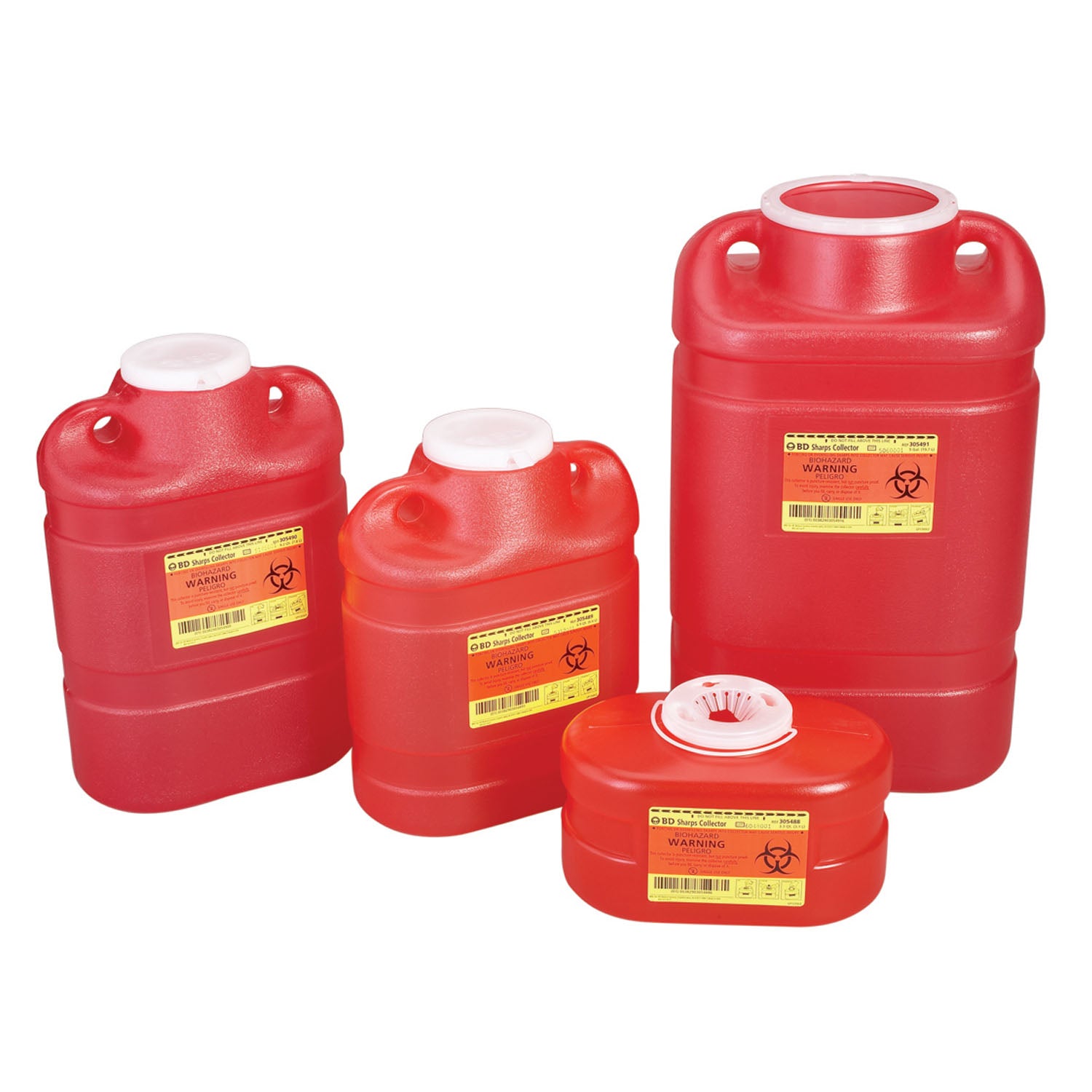 305490 - BD - Sharps Collector, 8.2 Qt, Medium, Red, 12/cs (15 cs/plt) (Continental US Only) (Drop Ship Requires Pre-Approval)    , cs