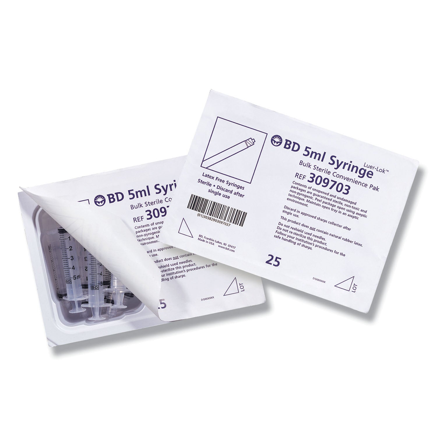 309680 - BD - Syringe, 50mL, Luer-Lok™ Tip, Sterile Convenience Pack Tray, Latex Free (LF), 20 tray/pk, 6 pk/cs (30 cs/plt) (Continental US Only) (Drop Ship Requires Pre-Approval)    , cs