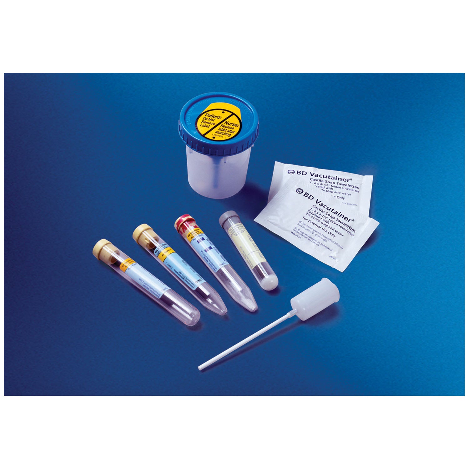 364956 - BD - Urine Complete Kit: Collection Cups, 8mL Draw 16 x 100mm UA Plus Plastic Conical Bottom Tube, 4 mL Draw 13 x 75mm C&S Preservative Plus Plastic Tube & Castille Soap Towelettes, 50/cs (Temp Sensitive; Non-Returnable) (Continental US Only) (D