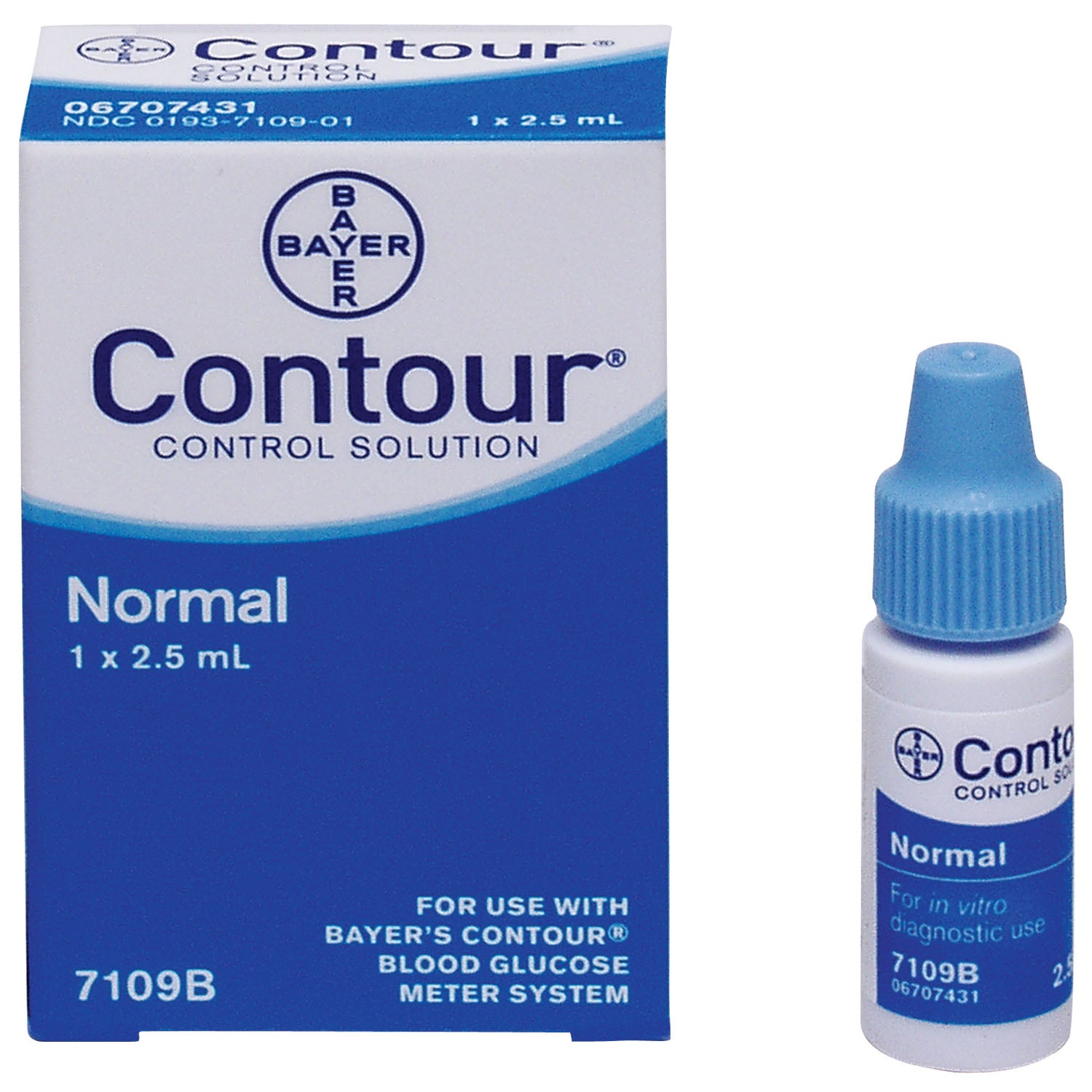 7109 - Ascensia Diabetes Care - Contour® Control Solution, Normal, 2.5mL Vial, CLIA Waived (DME-A/M/POC) (Continental US+HI, PR Only)    , ea