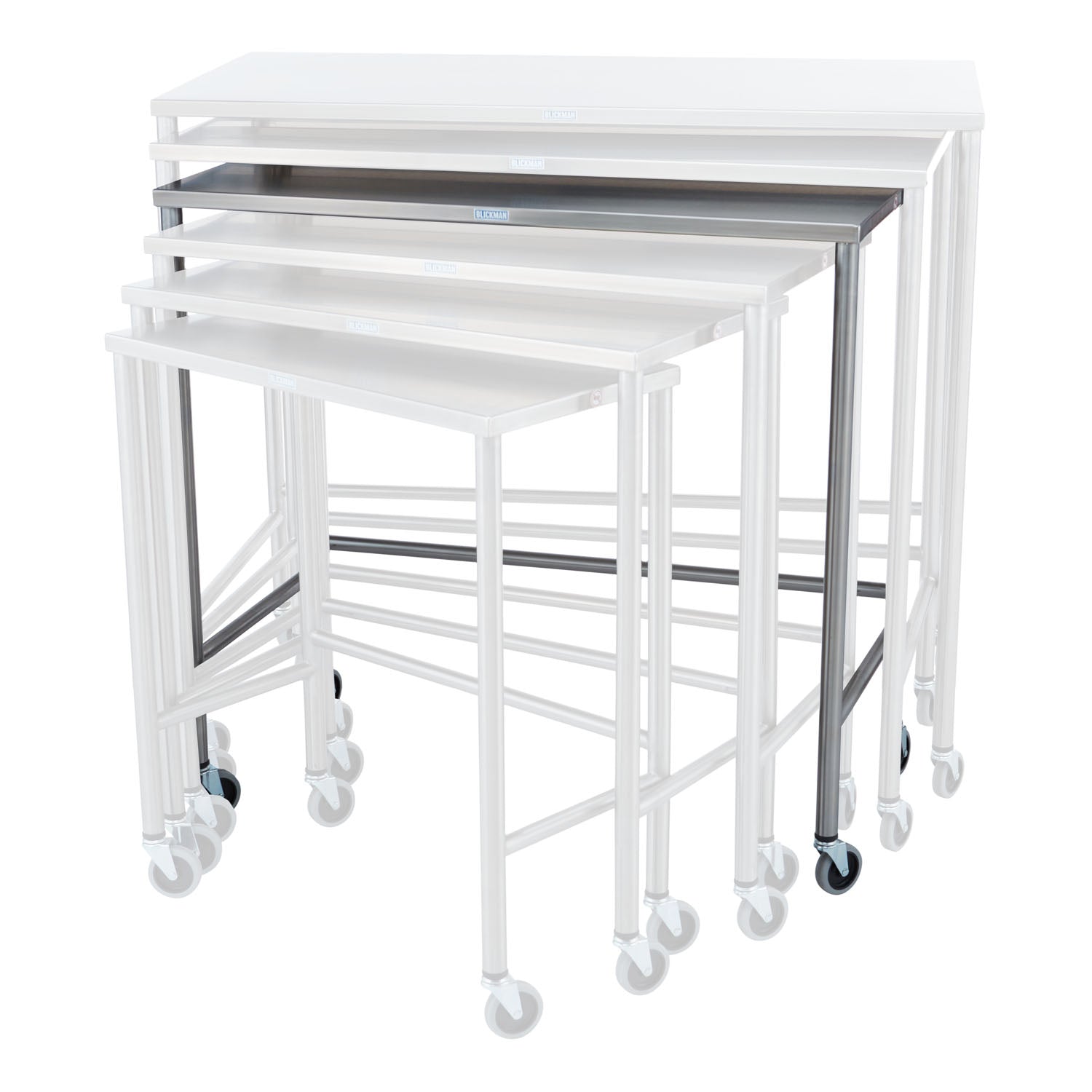 0137824000 - Blickman Industries - Mesa anidada de 40" de ancho x 38" de alto x 20" de profundidad (SOLO ENVÍO DIRECTO), c/u