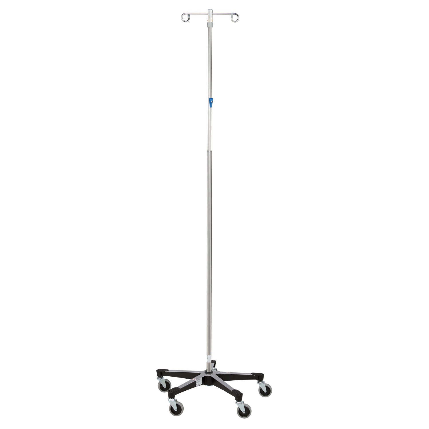 0517794000 - Blickman Industries - IV Stand, 2 Hook w/Thumb Operated Slide Lock w/5 Leg Base (DROP SHIP ONLY)    , ea
