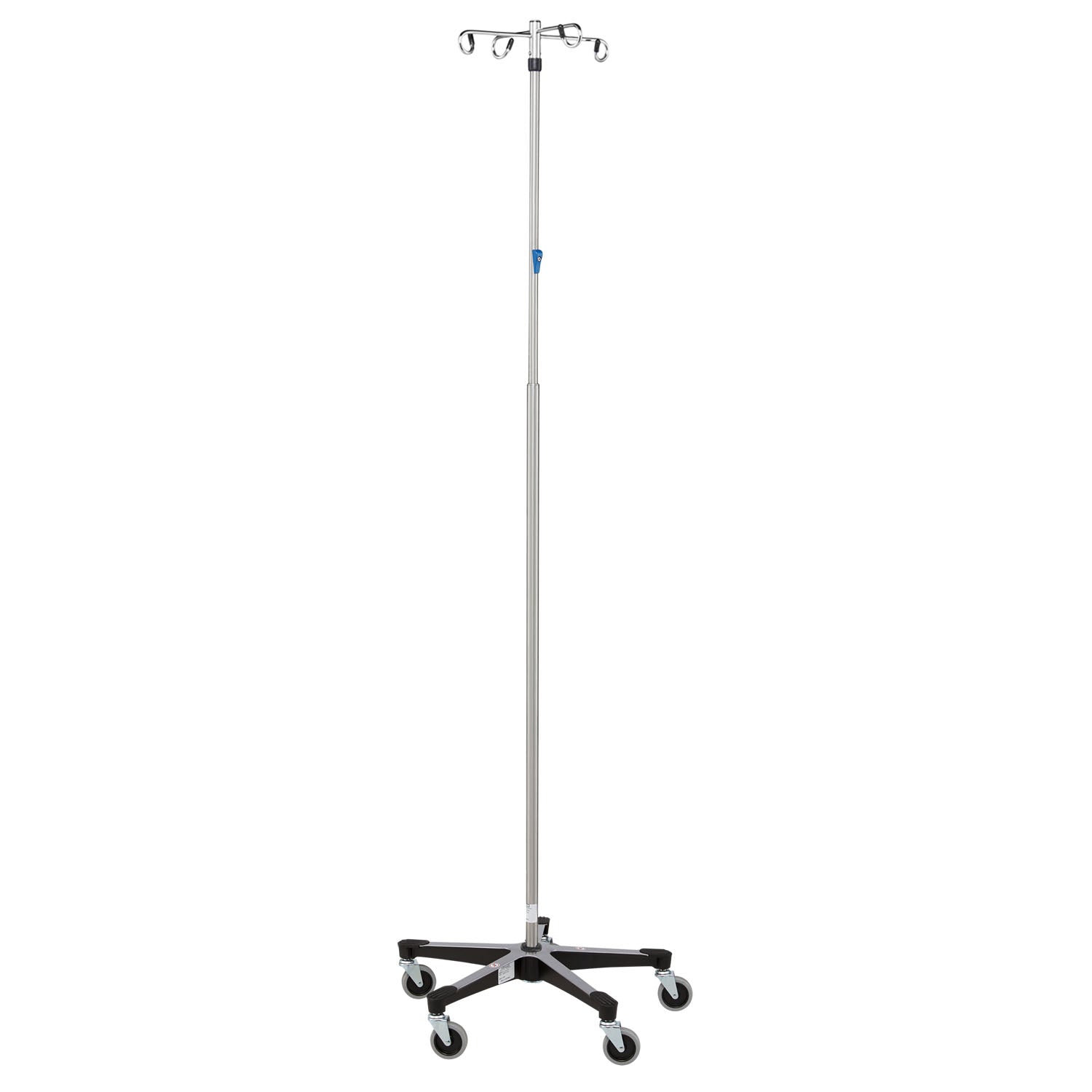 0517794400 - Blickman Industries - IV Stand, 4 Hook w/Thumb Operated Slide Lock w/5 Leg Base (DROP SHIP ONLY)    , ea