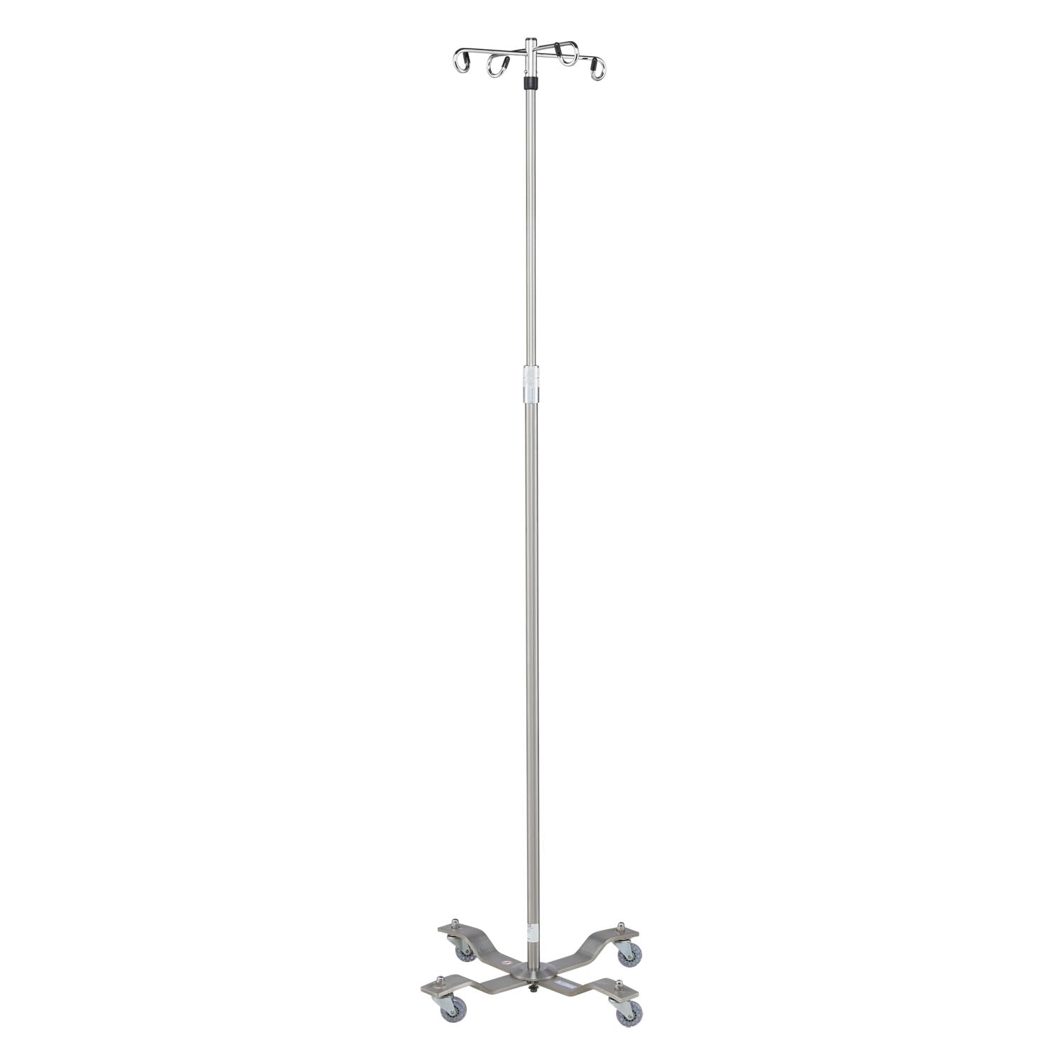0528890400 - Blickman Industries - IV Stand, 4 Hook, Twist Lock, 4 Leg, 21 1/4" Diameter Stainless Steel Low Center of Gravity Welded Base (DROP SHIP ONLY)    , ea