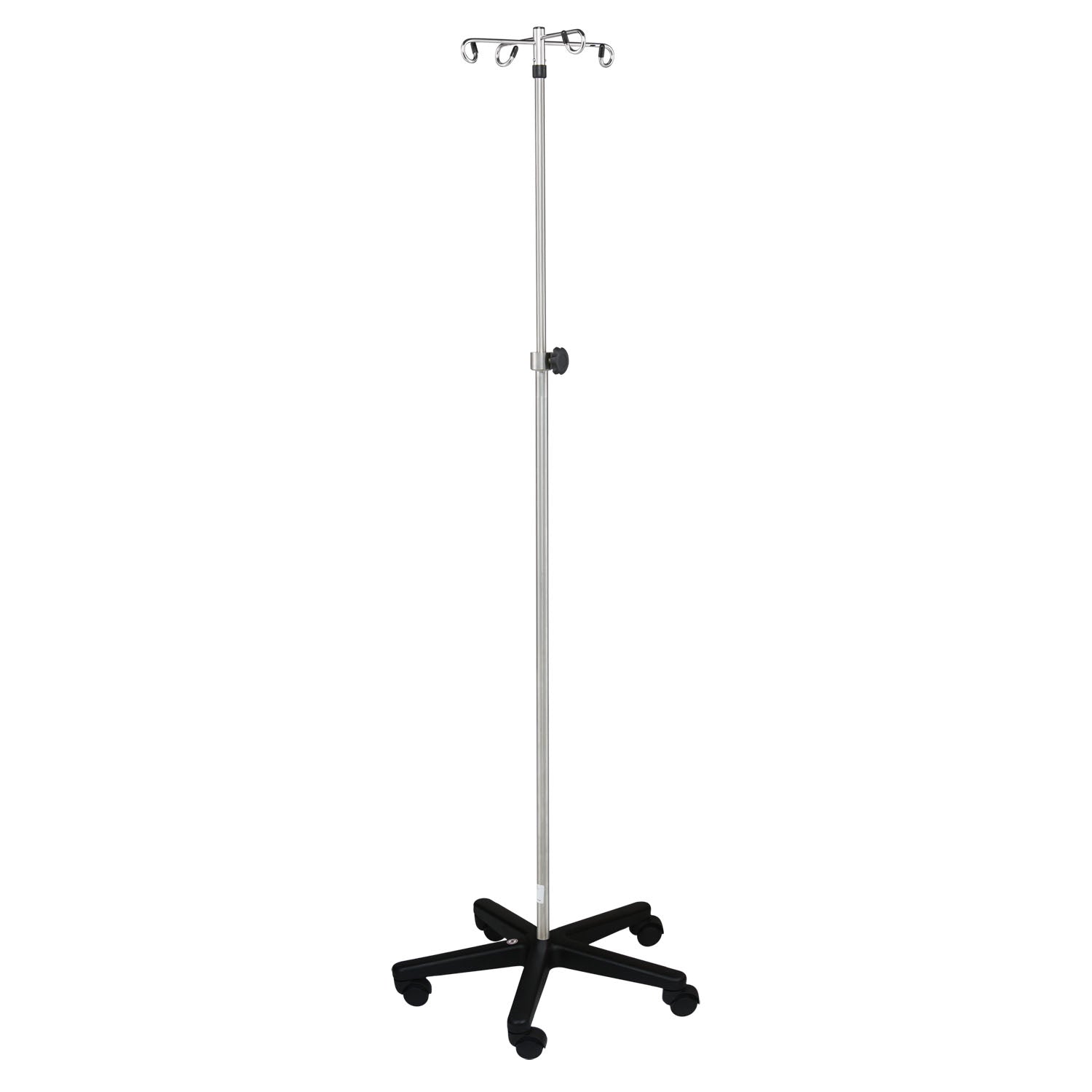 0539A02304 - Blickman Industries - IV Stand, Washable Cart, 4 Hook Ram's Horn, 5 Leg Base On Unhooded Washable Casters (DROP SHIP ONLY)    , ea