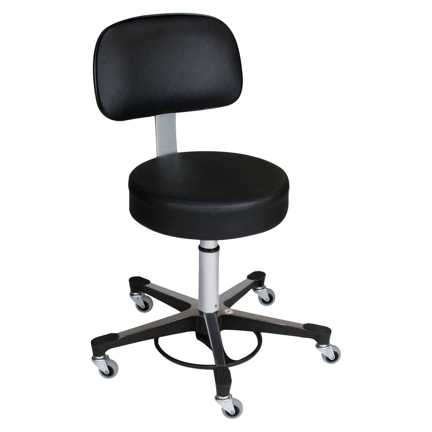 1041206025 - Blickman Industries - Deluxe Foot Operated Pneumatic Exam Stool, Black, (5) Leg, Aluminum Base (DROP SHIP ONLY)    , ea