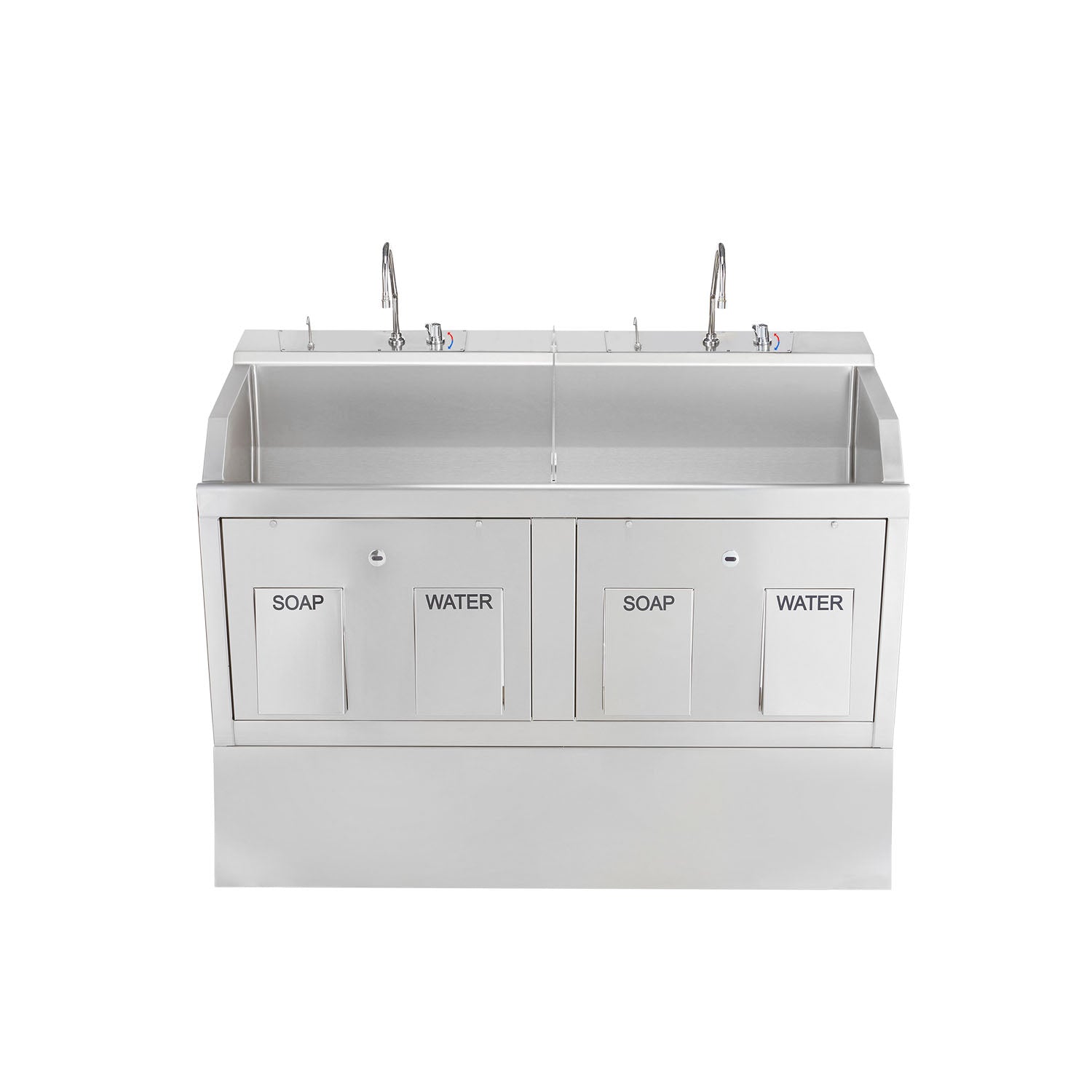 1339882P00 - Blickman Industries - Lodi Scrub Sink, (2) Place, Pedestal Mounted, Knee Action Control, Infrared Water Control (DROP SHIP ONLY)    , ea