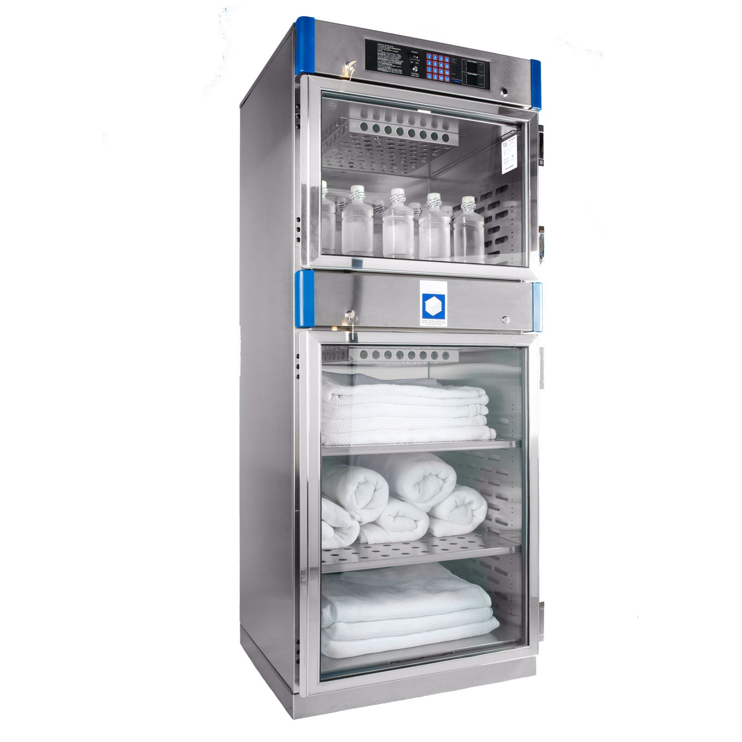 14B7924243 - Blickman Industries - Warming Cabinet, 30"W x 74 1/2"H x 26 5/8"D, (2) Glass Doors, (3) Adjustable Shelves (DROP SHIP ONLY)    , ea