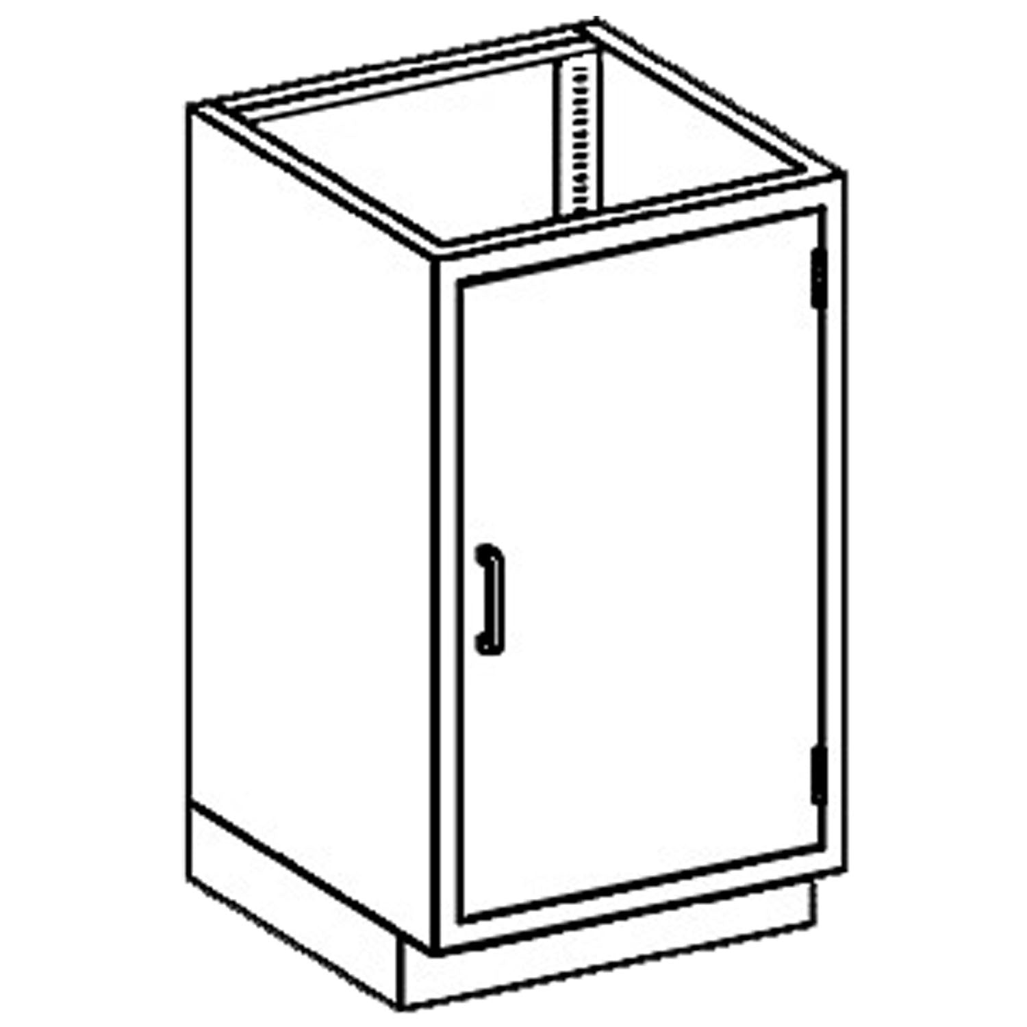 2012224000 - Blickman Industries - Gabinete base de 24 1/8" de ancho x 35 3/4" de alto x 22" de profundidad, (1) estante ajustable de acero inoxidable, (1) puerta con bisagra derecha (SOLO ENVÍO DIRECTO), c/u