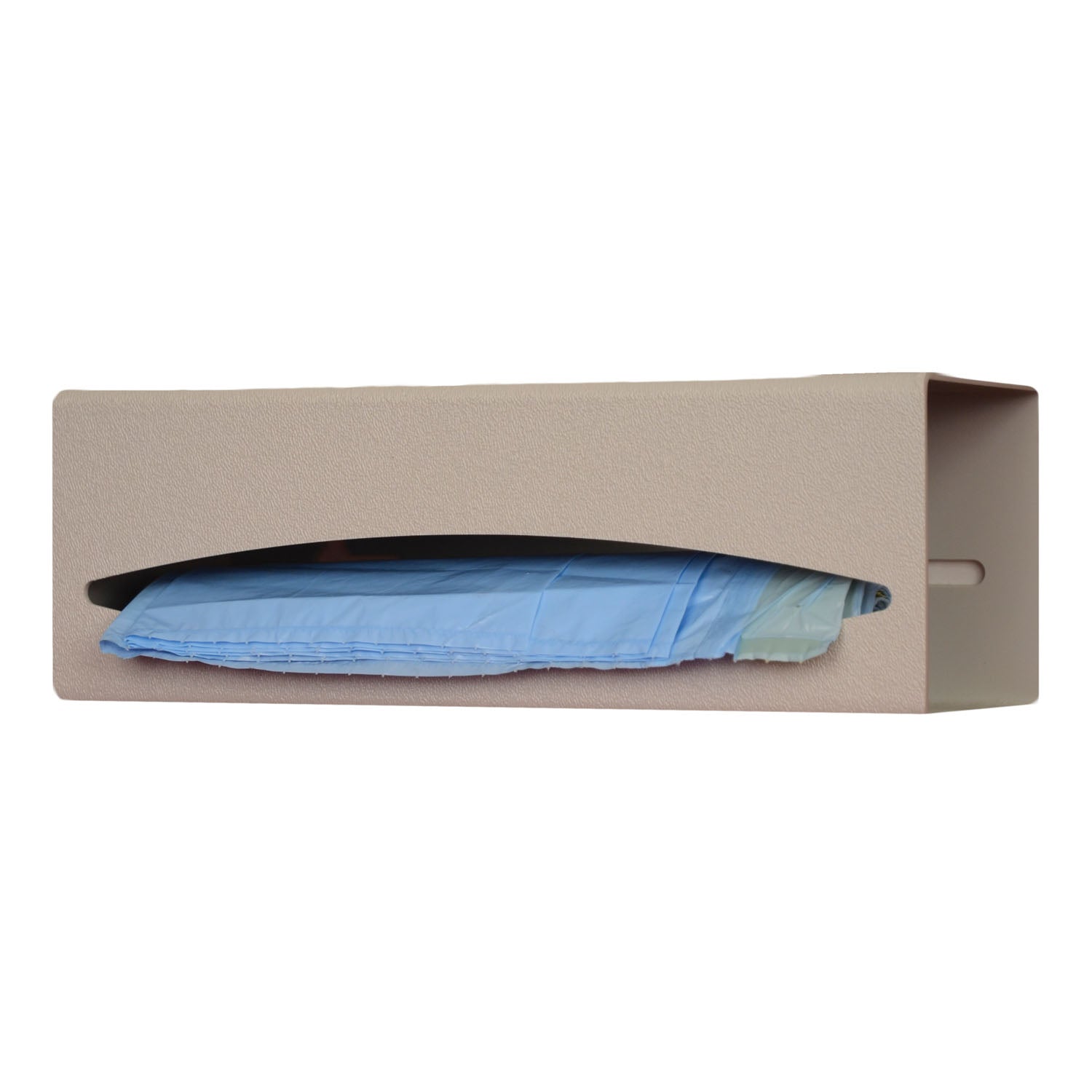 BG001-0212 - MarketLab, Inc. - Bag Dispenser, Single, Holds One Roll of Bags up to 9" Long, Two-Way Keyholes For Vertical Or Horizontal Wall Mounting, Quartz ABS Plastic, 10 1/8"Wx 3 5/8"H x 3 15/16"D (Made in USA)    , ea