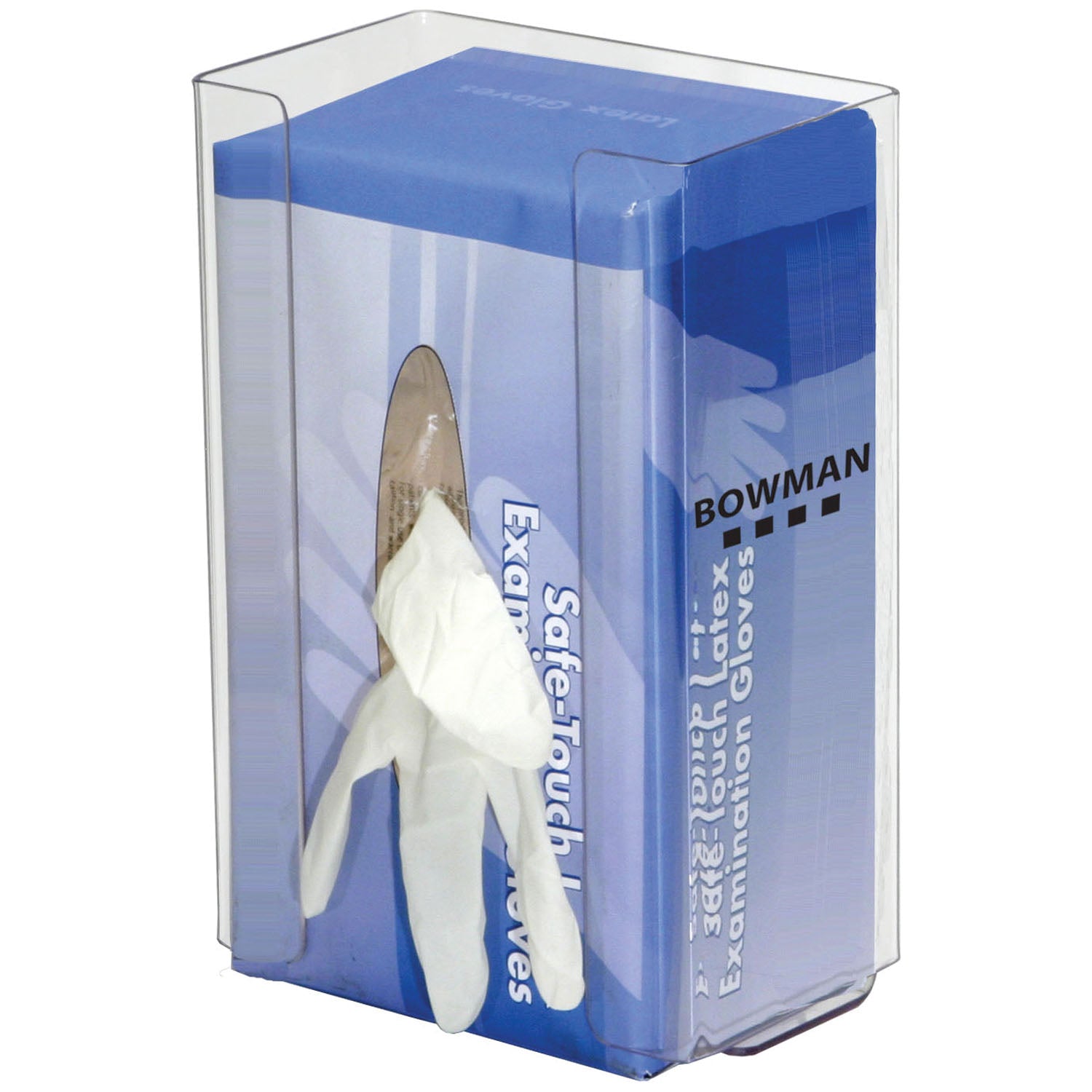 GP-020 - MarketLab, Inc. - Glove Box Dispenser, Single, Large Capacity, with Flexible Spring, Holds One Large Capacity Box of Gloves, Two-Way Keyholes For Vertical or Horizontal Wall Mounting, Clear PETG Plastic, 6 5/8"W x 10"H x 4"D (Made in USA)    , e