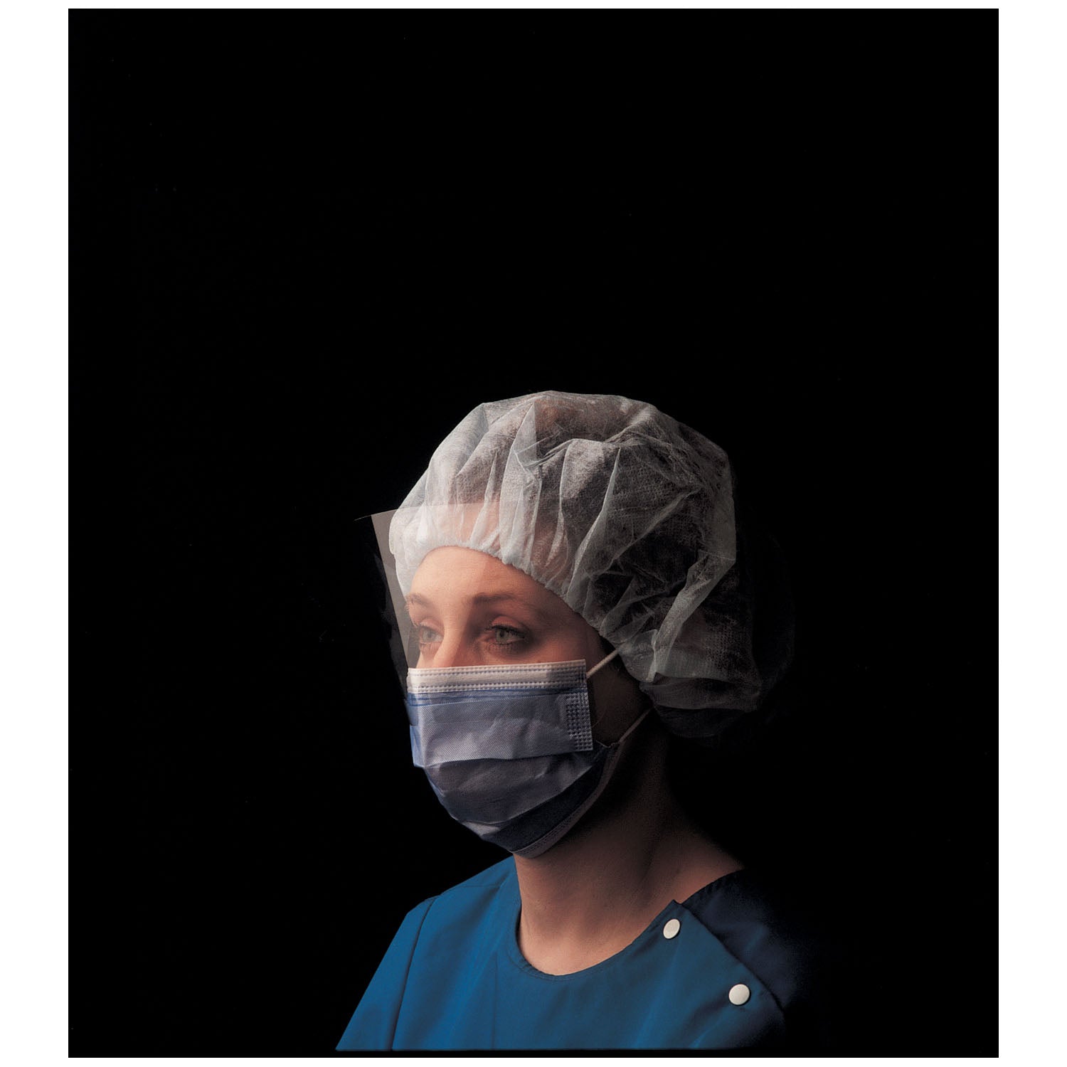 373 - Busse Hospital Disposables, Inc. - 防液體噴濺口罩，全包裹式面罩，藍色，99% 防護率，100 個/箱，箱裝