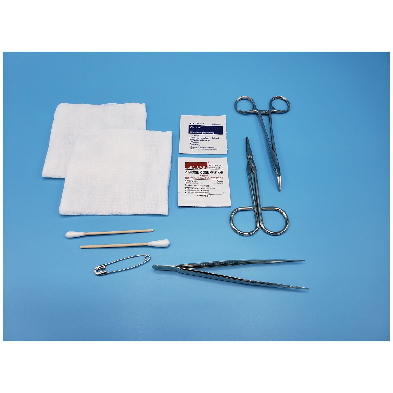 752 - Busse Hospital Disposables, Inc. - 通用托盤、蚊式止血鉗（彎頭）和尖頭剪刀，無菌，20個/箱（僅限美國），箱裝