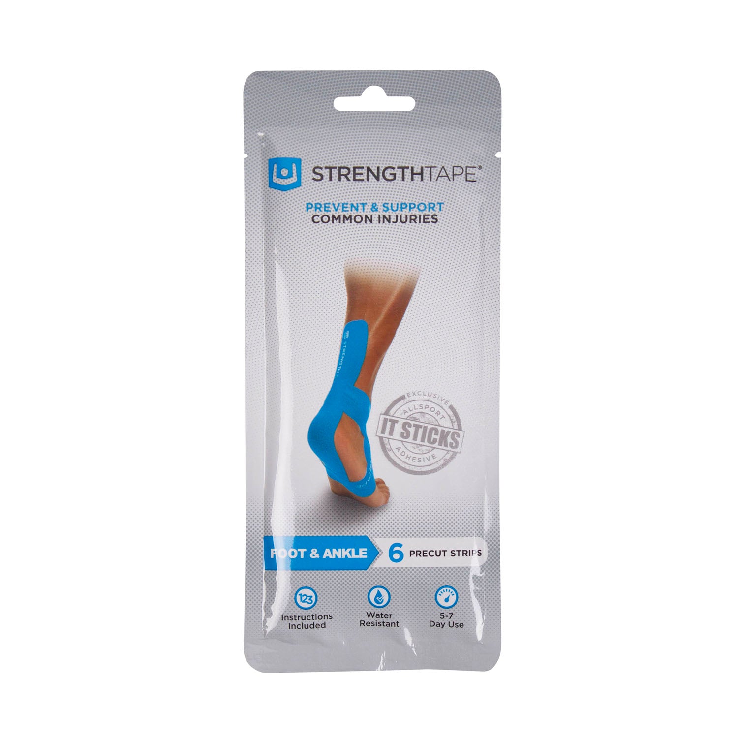 6300-AF - Compass Health - Ankle & Foot Taping Kit, Latex free, 6 precut 10" strips/pk, 6 pks/bx (To Be DISCONTINUED)    , bx