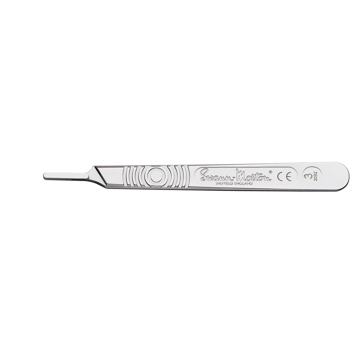 073S-NU - Cincinnati Surgical Company - Surgical Handle, Stainless Steel, Fits Blades 6-16, no UDI Stamp, Size 3 (DROP SHIP ONLY)    , ea