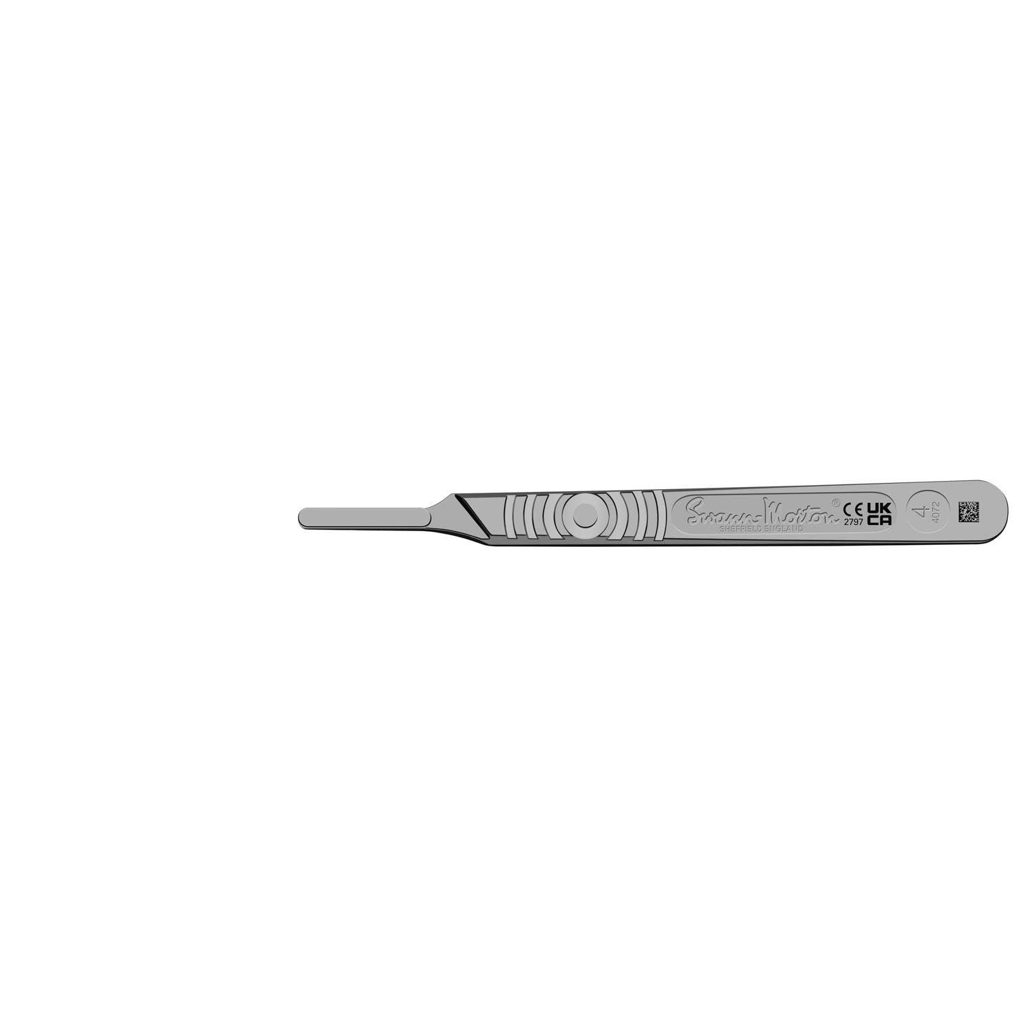 074S-NU - Cincinnati Surgical Company - Surgical Handle, Stainless Steel, Fits Blades 18-27, no UDI Stamp, Size 4 (DROP SHIP ONLY)    , ea
