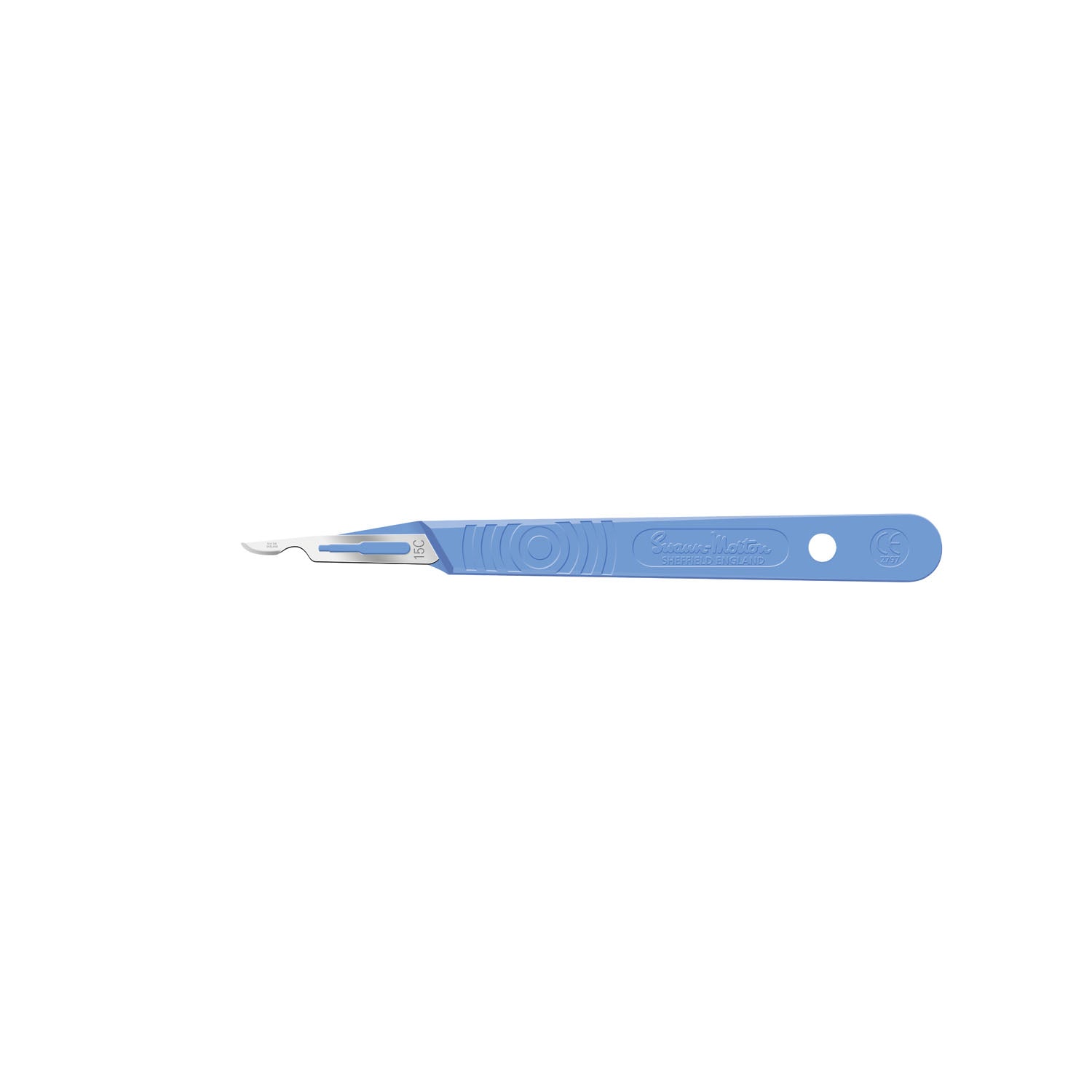 SM0521 - Cincinnati Surgical Company - Scalpel, Swann Morton, Size 15c, Blue Handle, Disposable, Sterile, 10/bx (DROP SHIP ONLY)    , bx