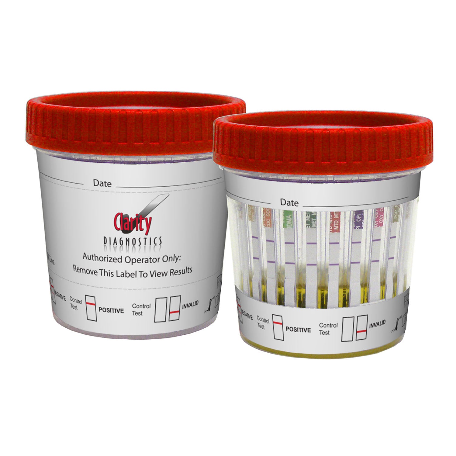 CD-CDOA-6124 - Clarity Diagnostics, LLC - 圓杯式，12項檢測，AMP、BAR、BUP、BZO、COC、MAMP (MET)、MDMA、MTD、OPI2000 (OPI)、OXY、PCP、THC，25/盒，盒裝