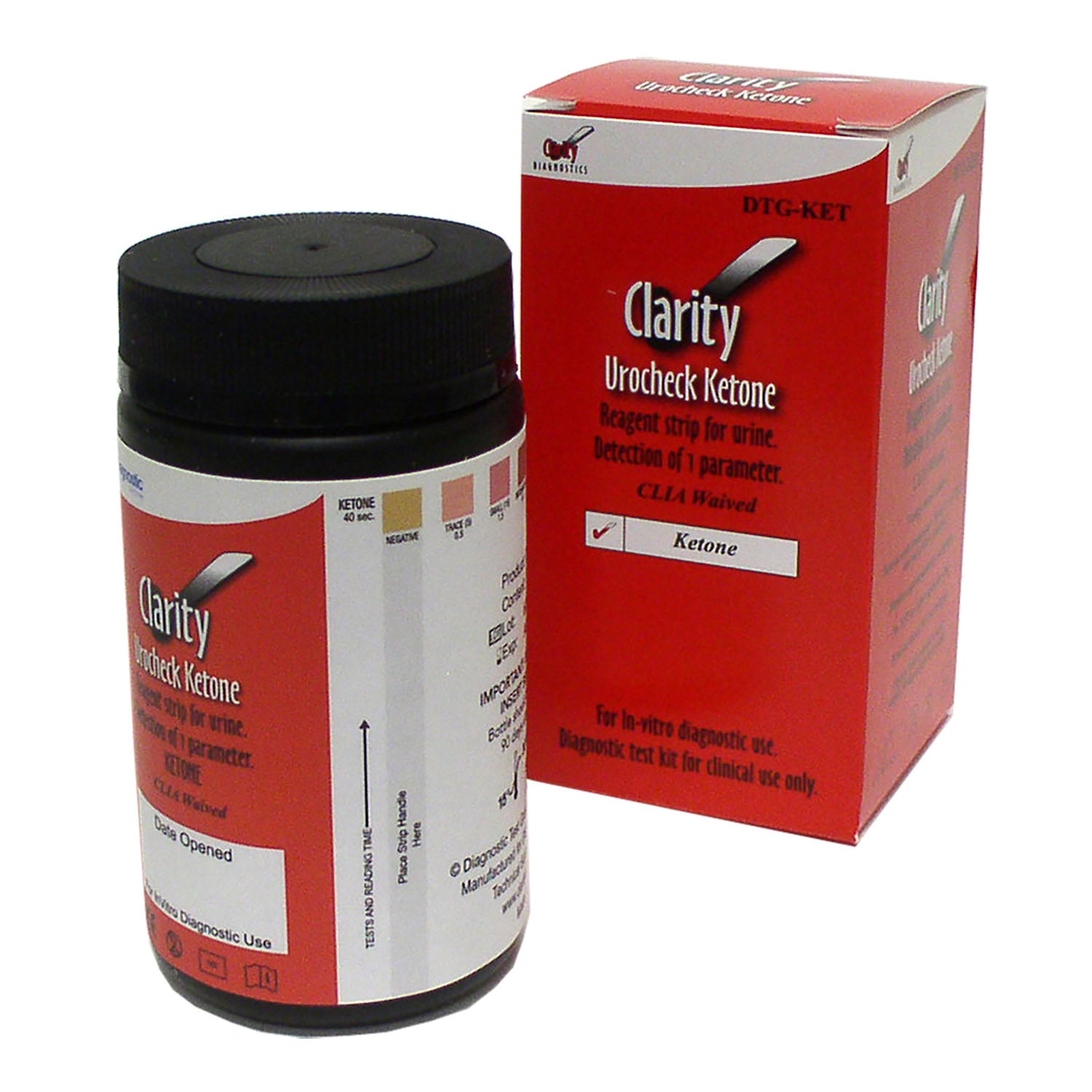 DTG-KET - Clarity Diagnostics, LLC - Clarity Ketocheck，CLIA豁免，100/盒（不向加拿大銷售），盒