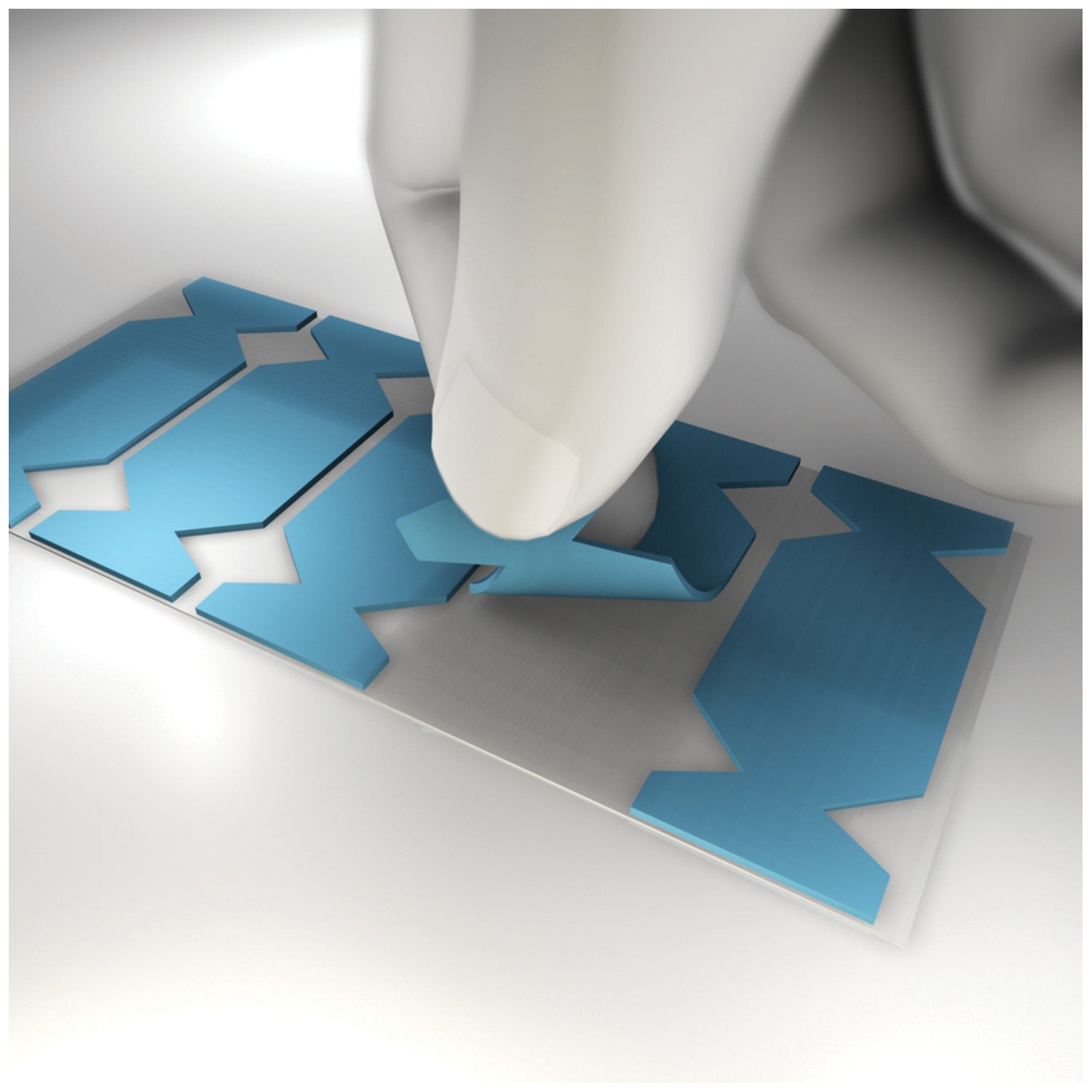 BWEEB - Crosstex International - Cushion Device, Blue, Fits Long Edge of Size 2 Film & Sensors, 300/bx    , bx