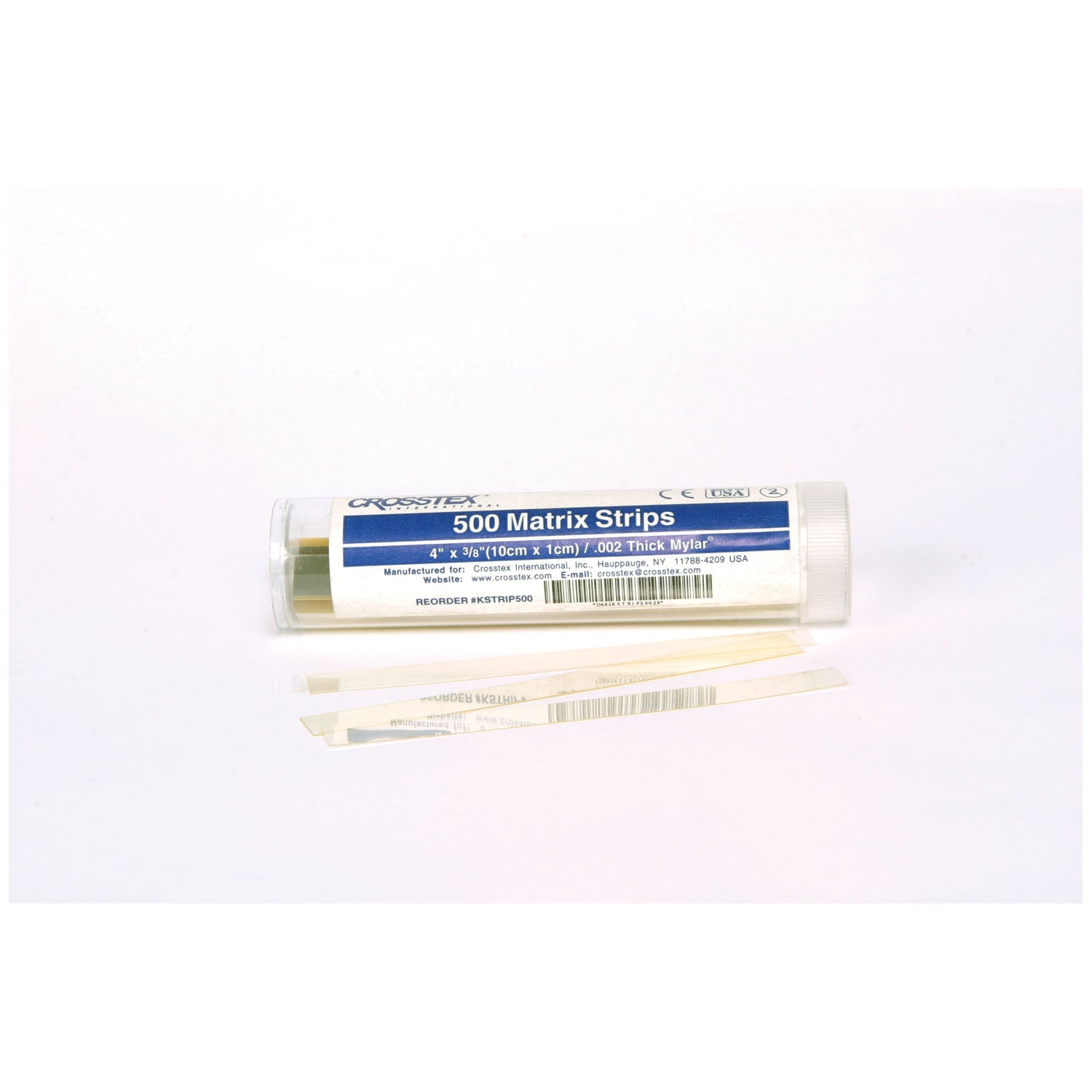 KSTRIP500 - Crosstex International - Tiras de matriz, 500/tubo, 9 tubos/caja, caja