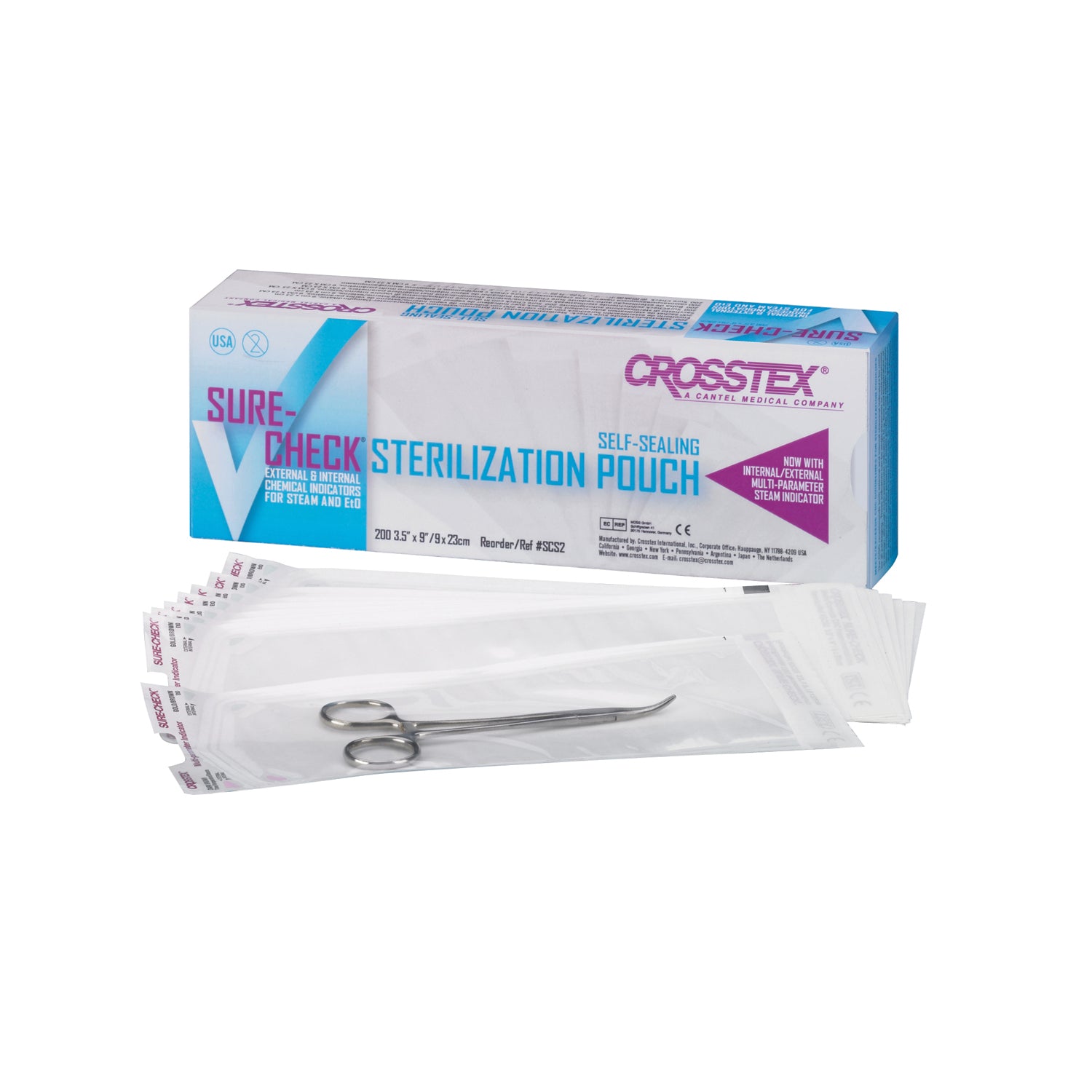 SCXS2 - Crosstex International - 包裝袋，3½" x 5¼"，200/盒，10盒/箱，cs